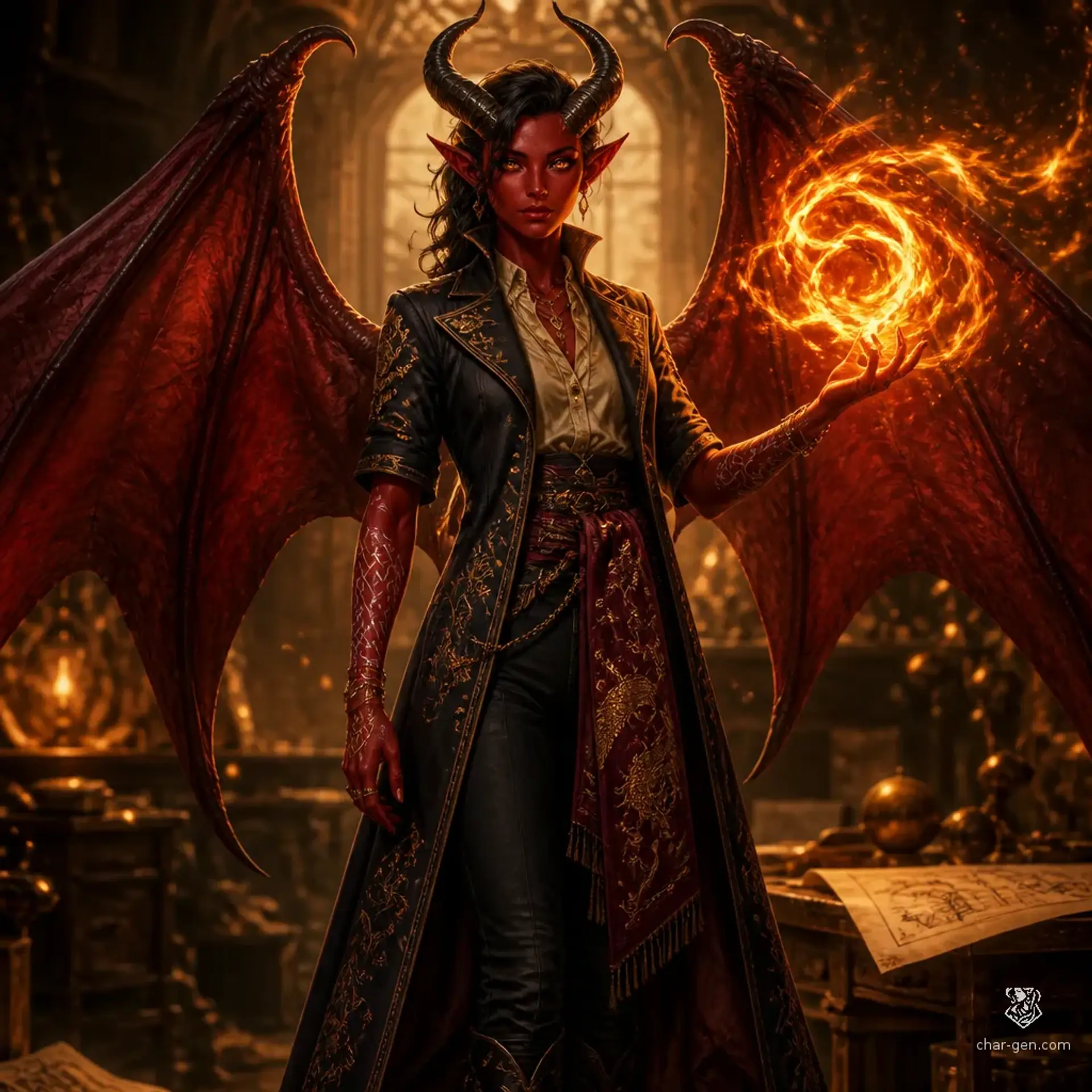 Veyra Emberquill - AI-generated fantasy Character