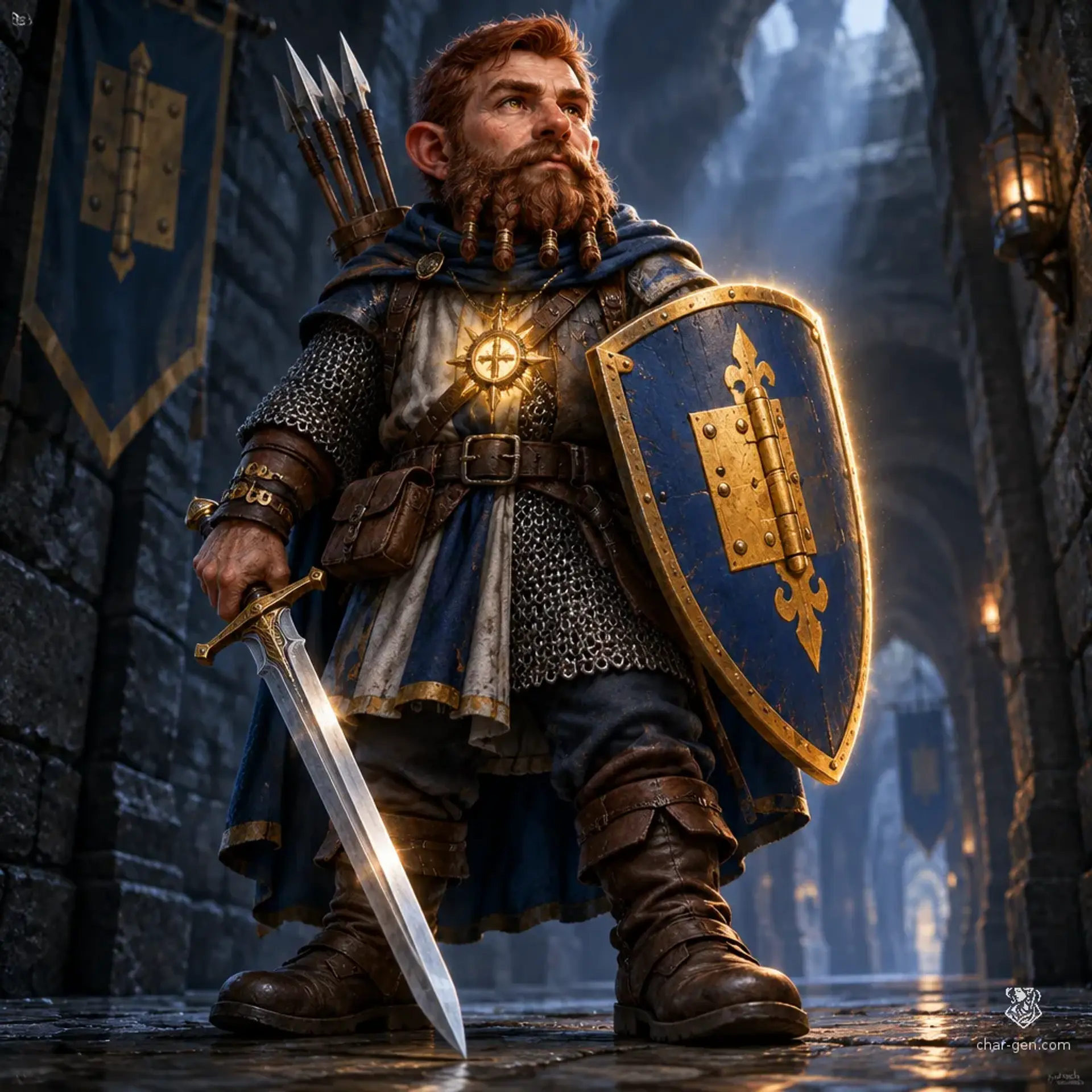 Sir Tain - AI-generated fantasy Character