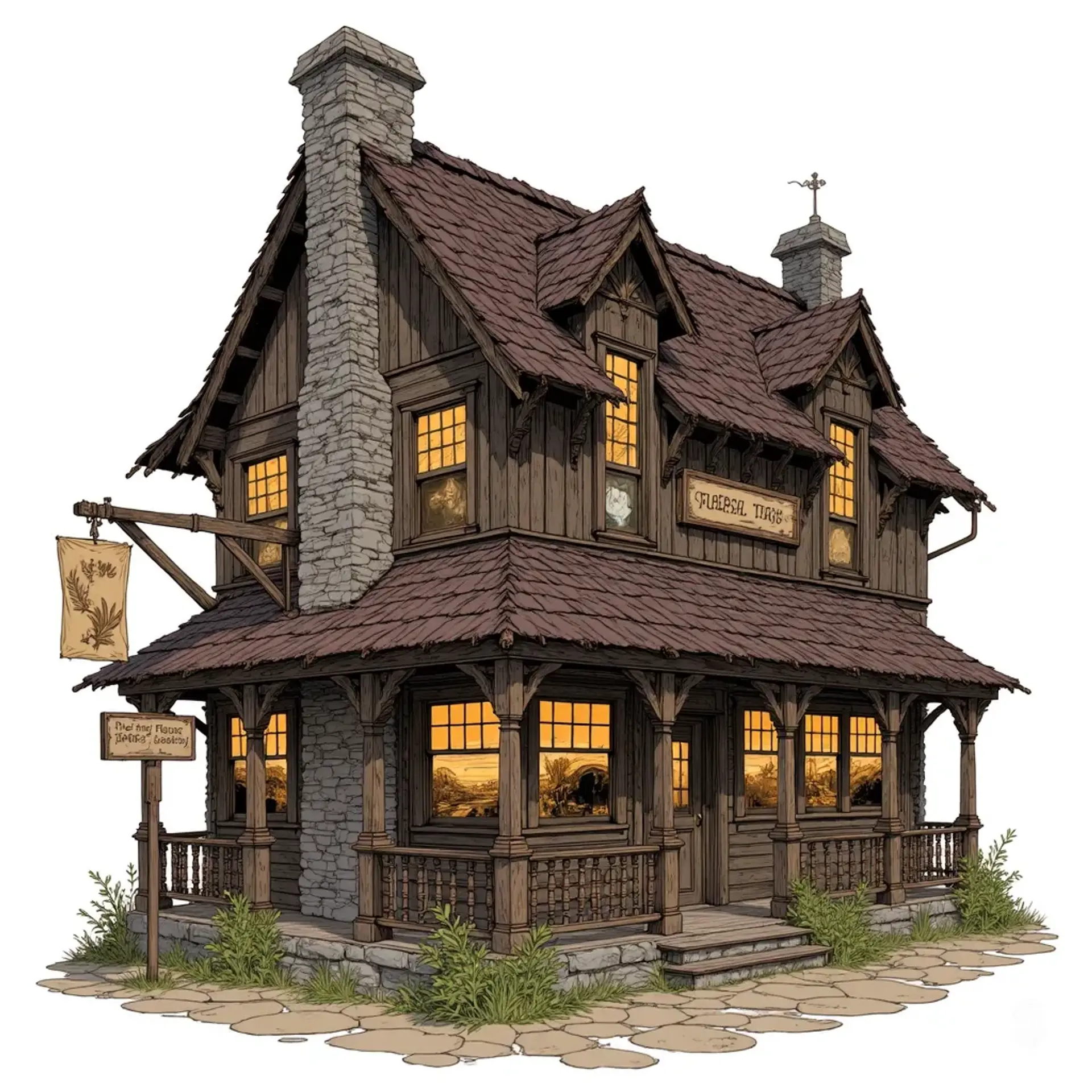 The Rusty Flagon - AI-generated fantasy Tavern