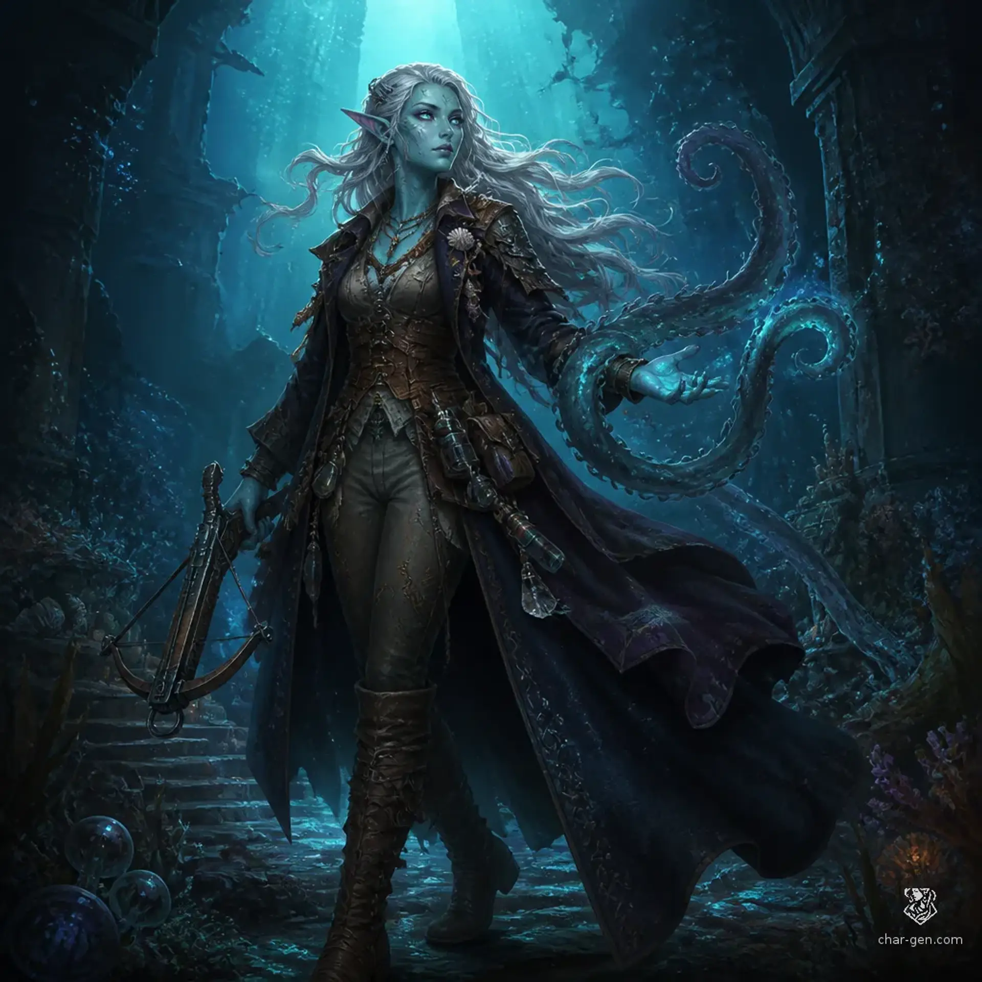 Thalassia - AI-generated fantasy Character