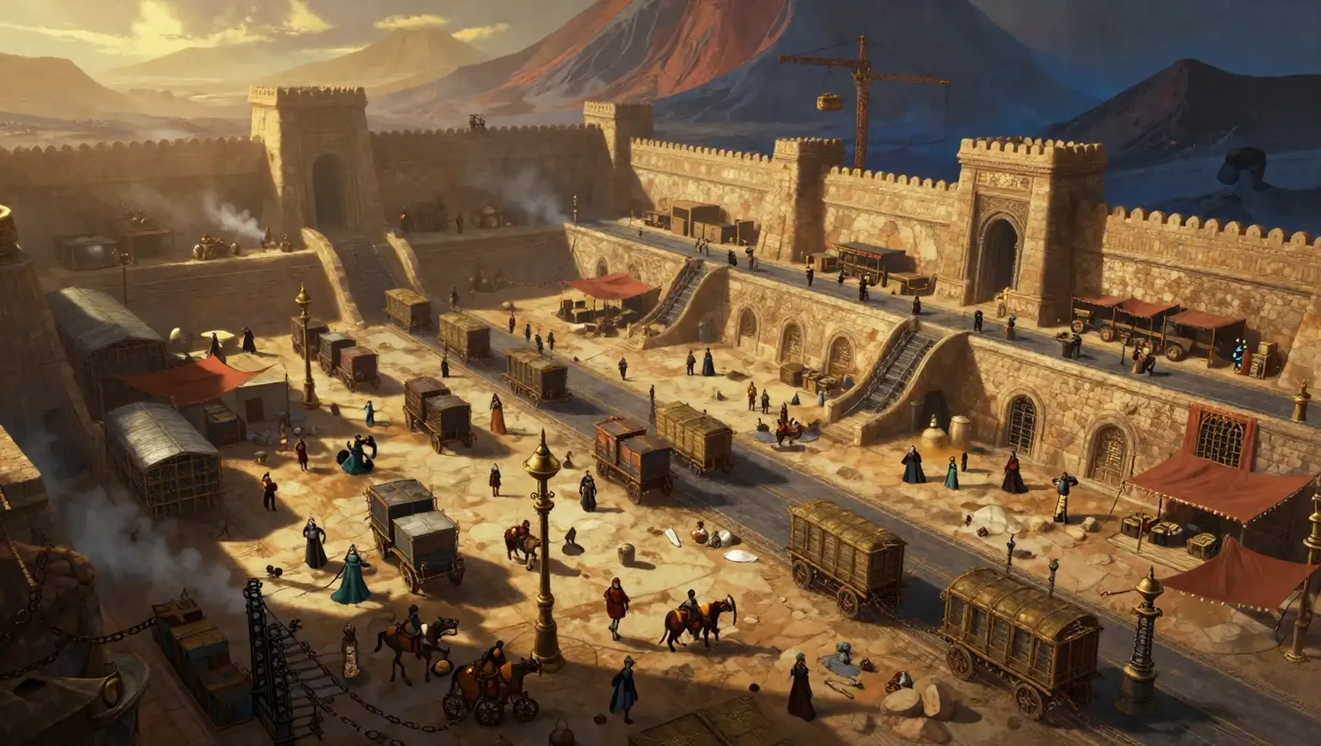 The Quartermaster’s Concourse - AI-generated fantasy Settlement
