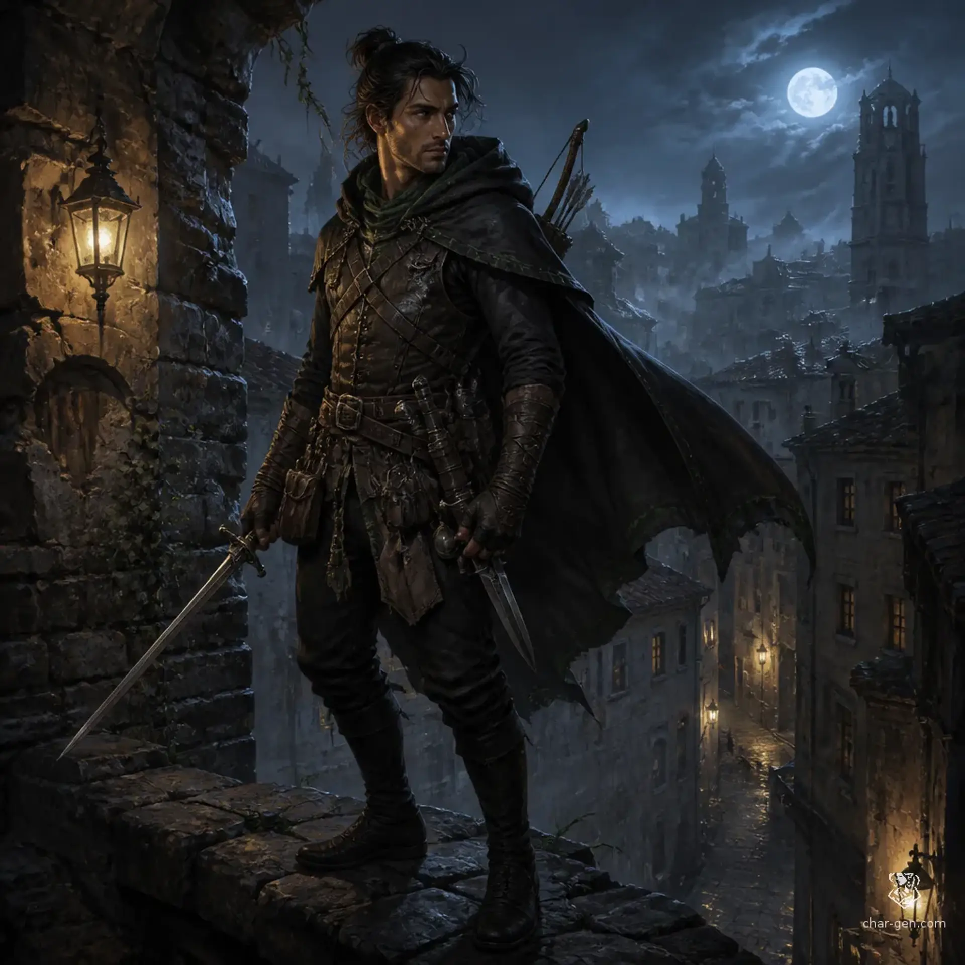 Alvaine Durfosk - AI-generated fantasy Character