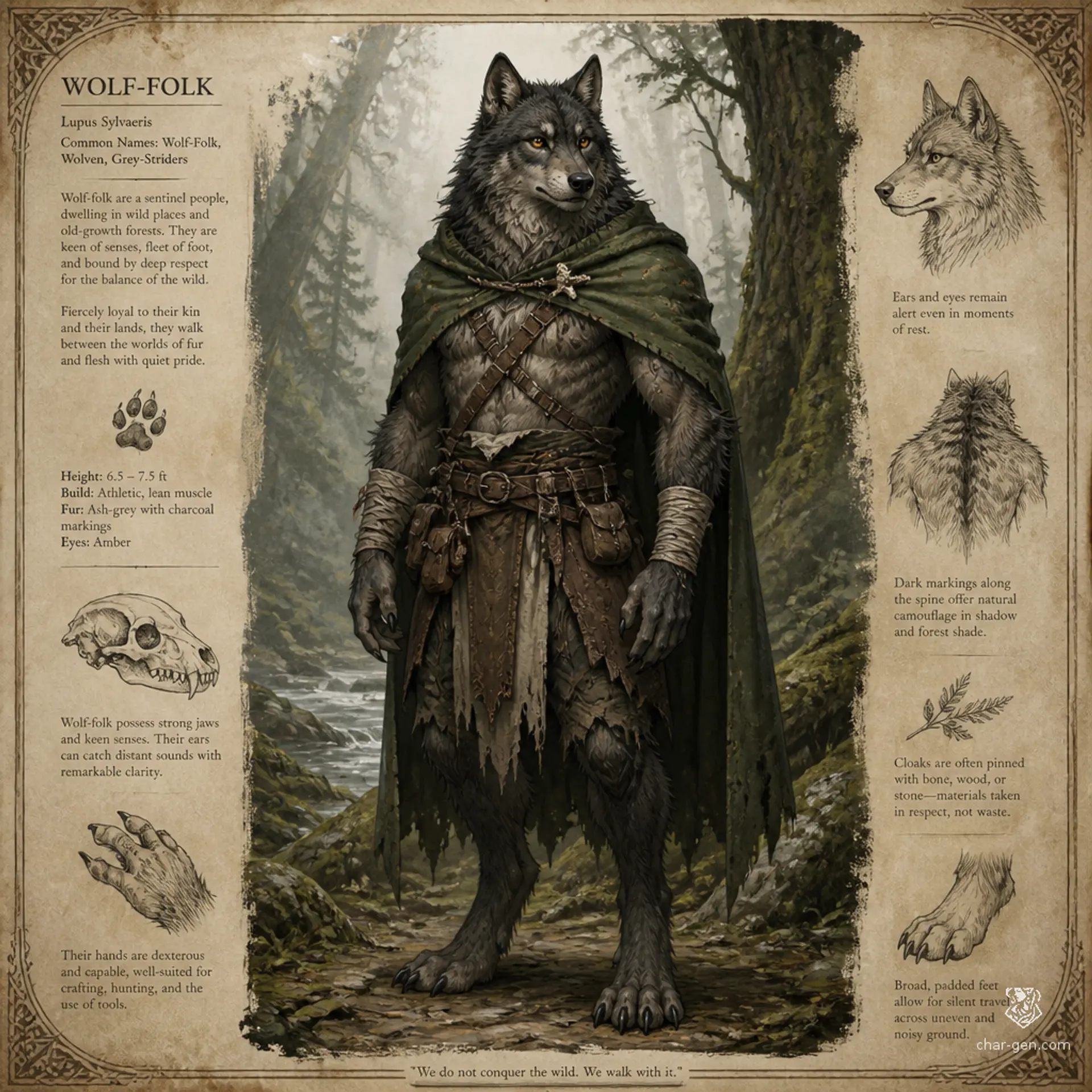 Moonclaw Folk - AI-generated fantasy Species