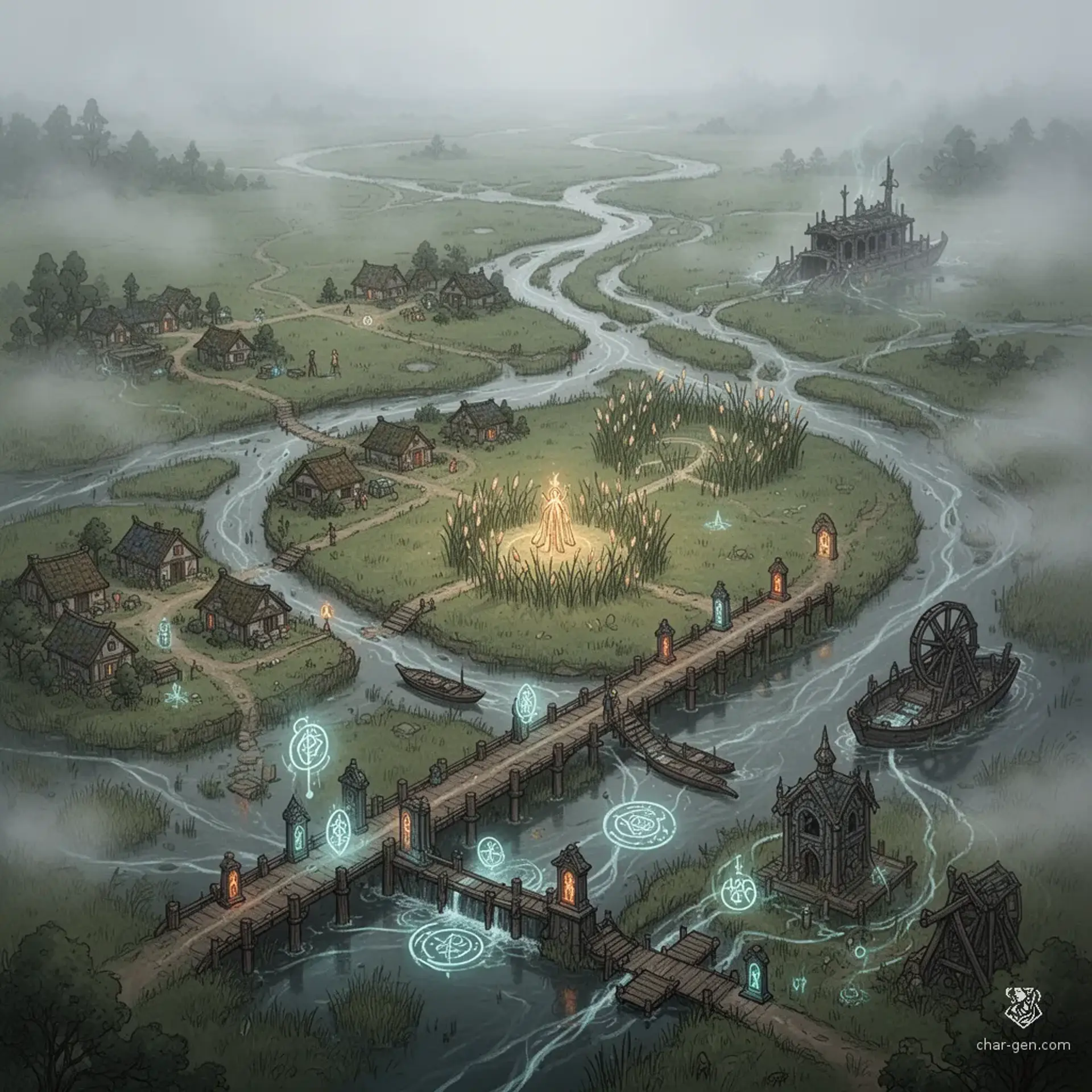 The Low Lands - AI-generated fantasy Region