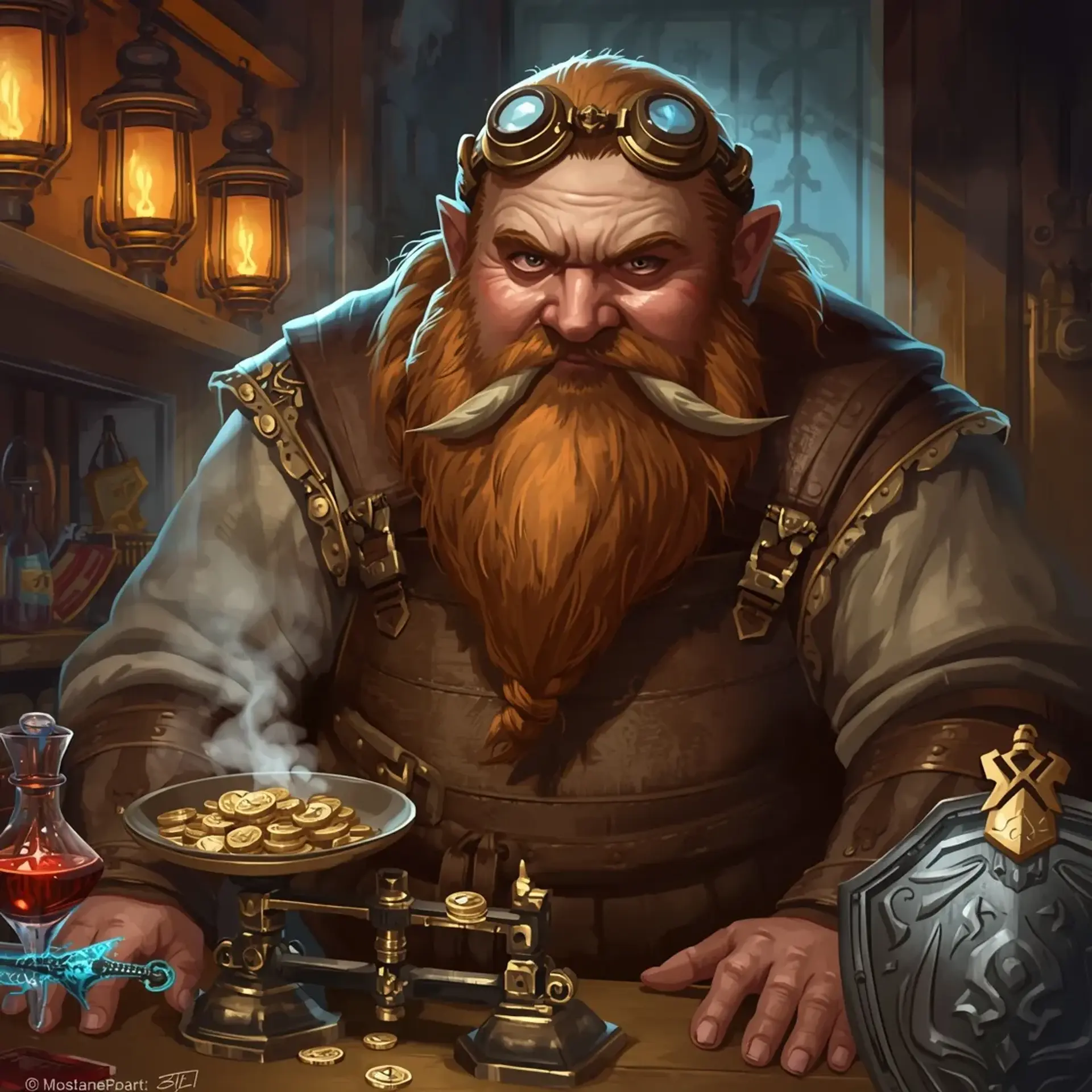 Barnaby The Gilded Broadshoulder - AI-generated fantasy NPC