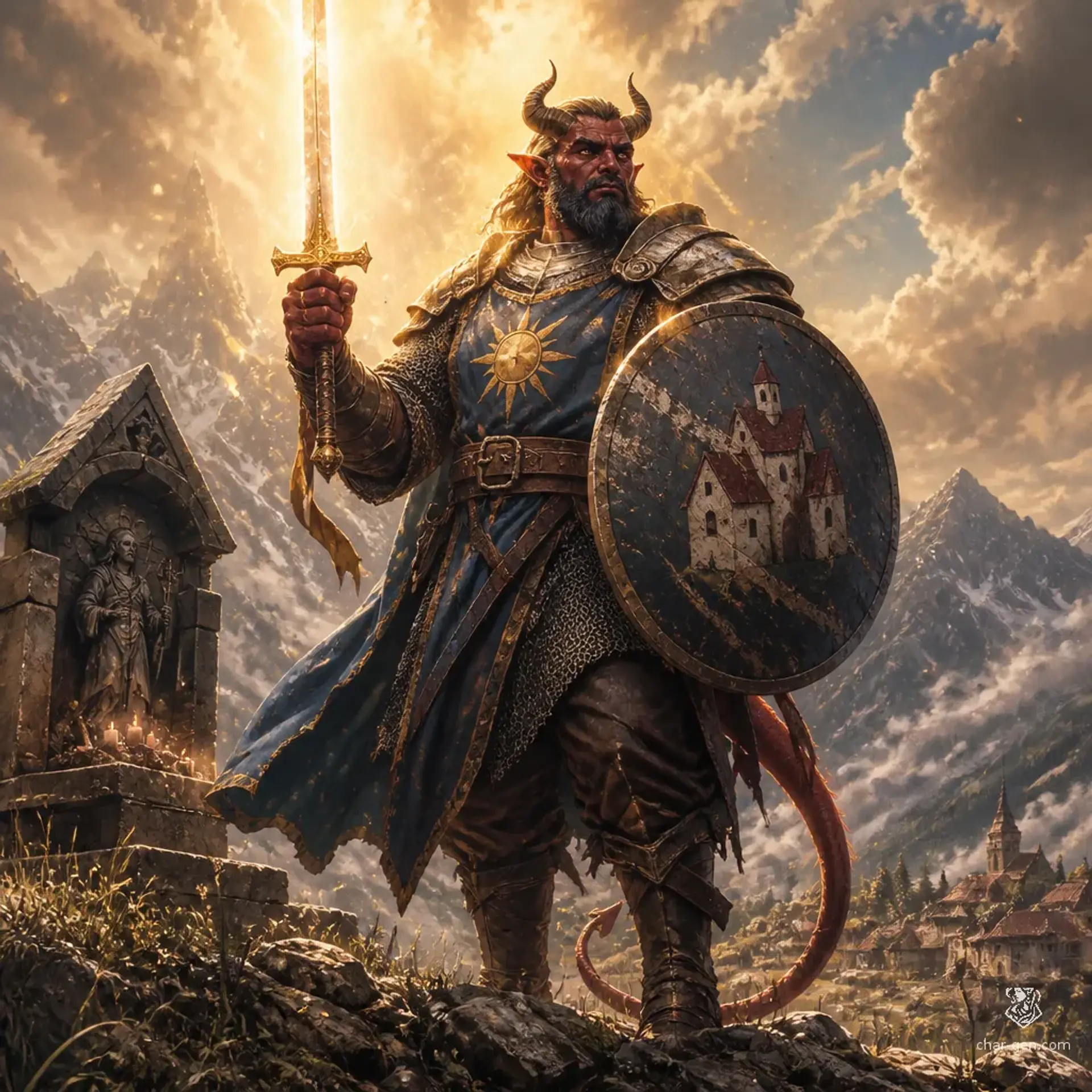 Tupaq Quispe - AI-generated fantasy Character