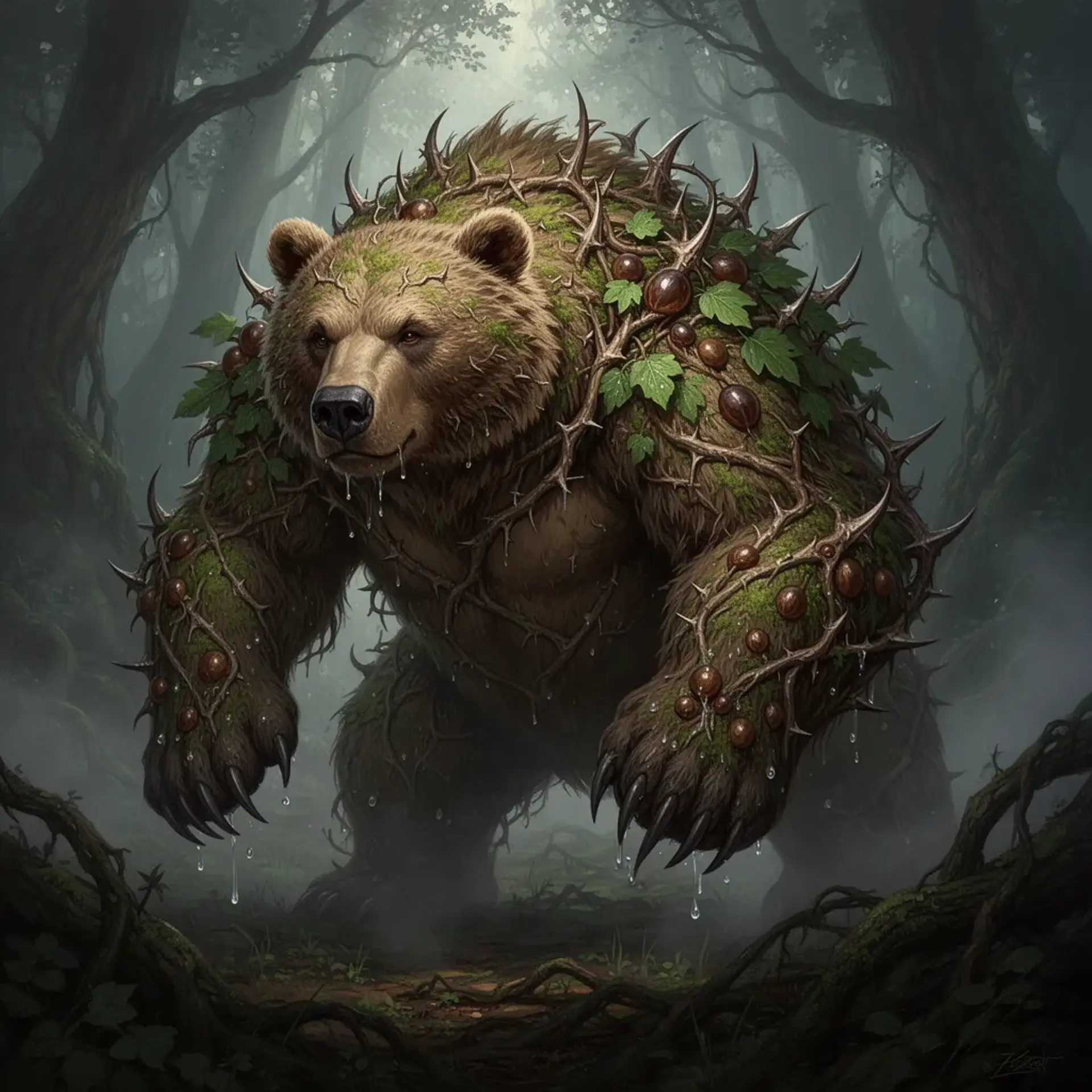 Thornfur Bear - AI-generated fantasy Monster