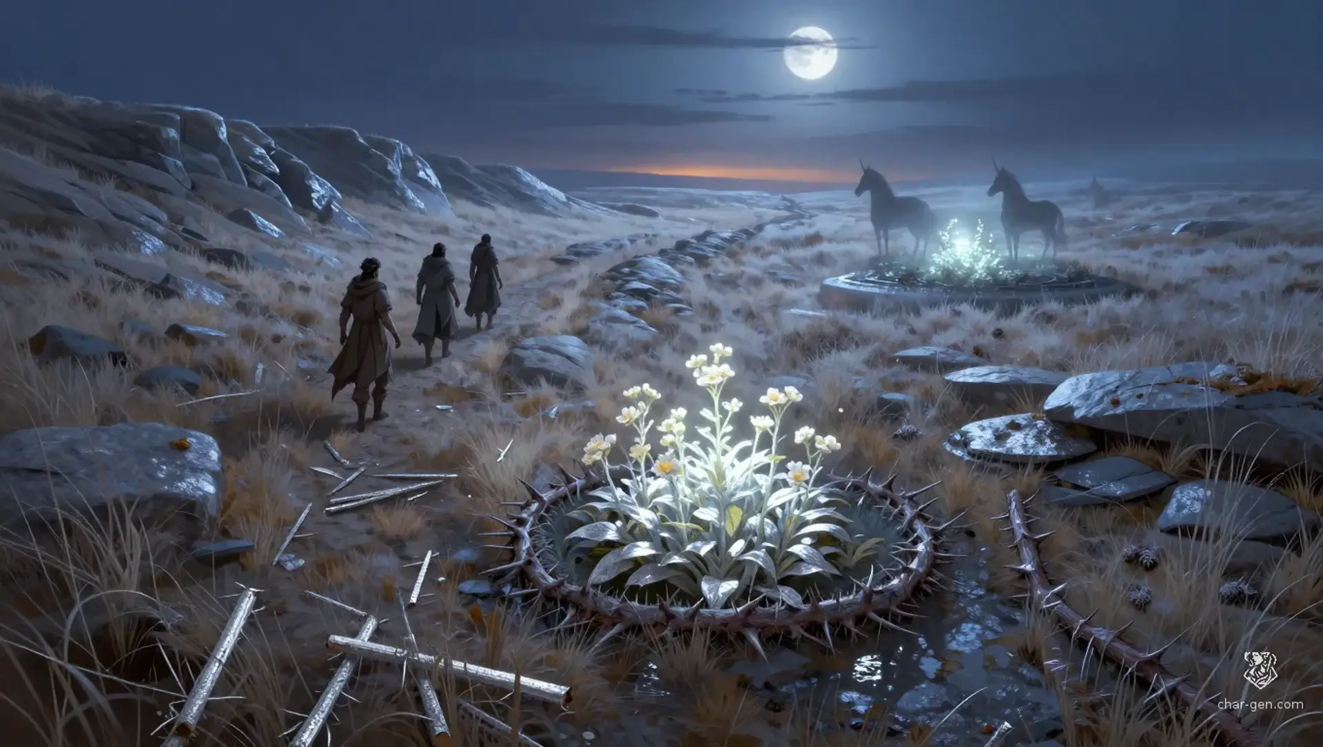 Moonbloom for the White Glade - AI-generated fantasy Quest