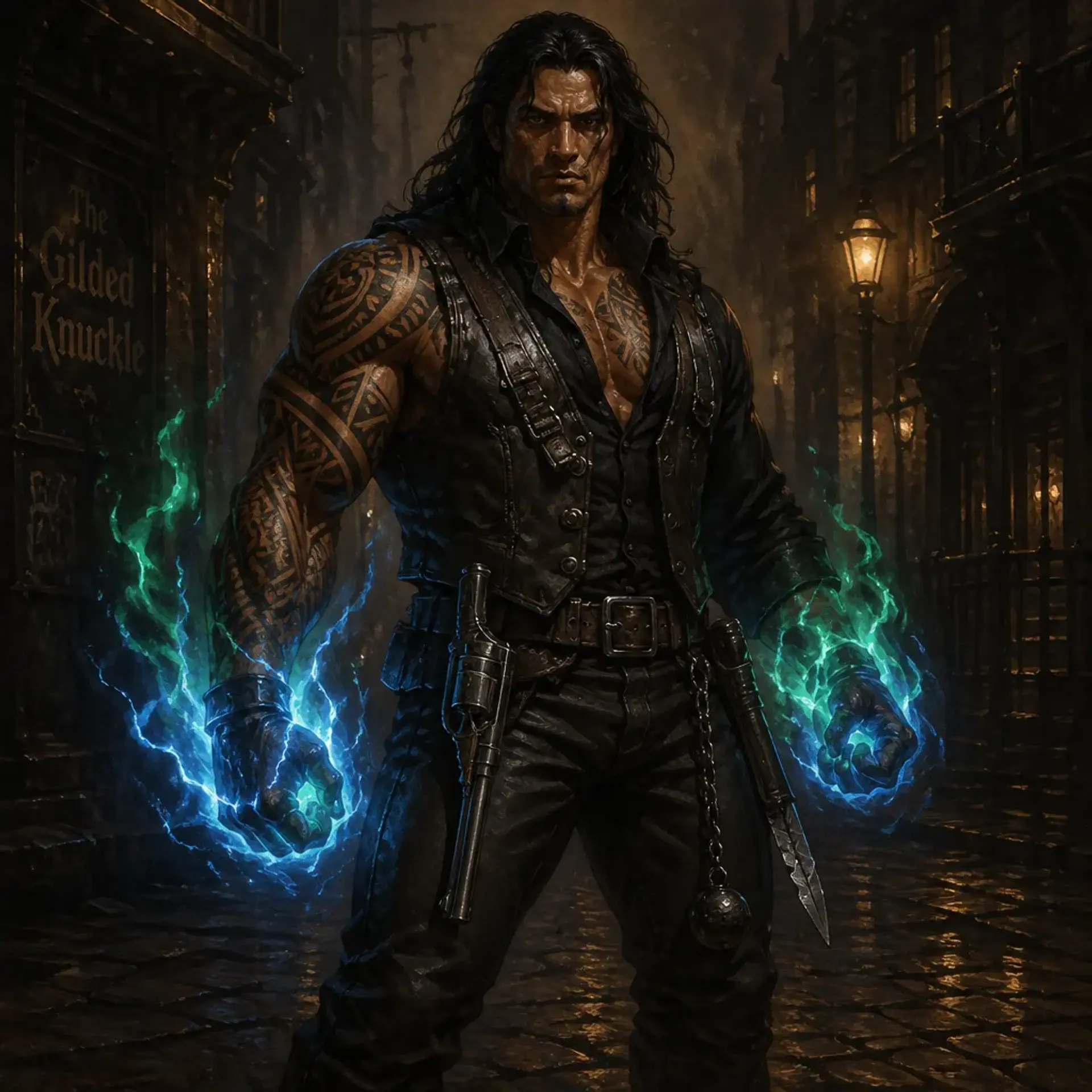 Roman Barrett - AI-generated fantasy Character