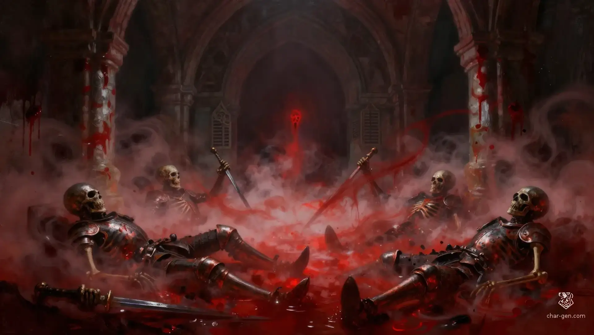 Sanguine Haze of Xal-Vash - AI-generated fantasy Hazard