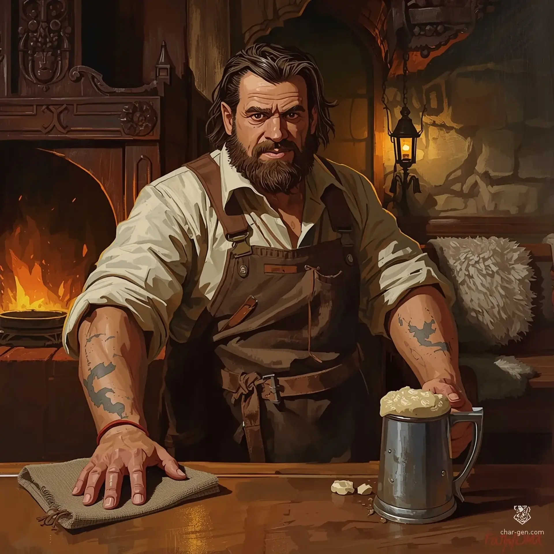 The Stumbling Knight - AI-generated fantasy Tavern