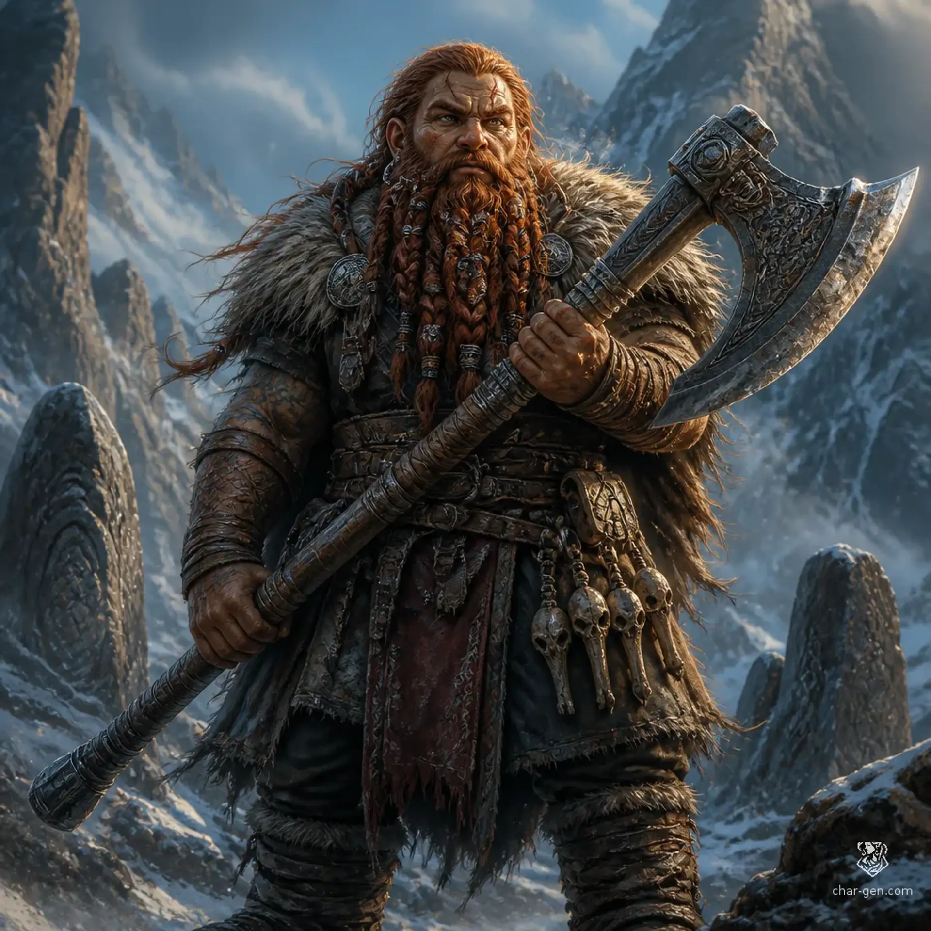 Brunna Stonewake - AI-generated fantasy Character
