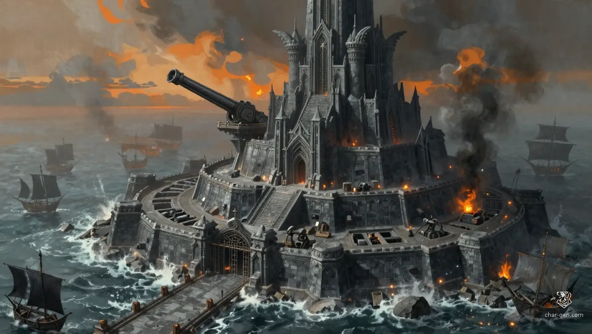 Blackstone Reach - AI-generated fantasy Building