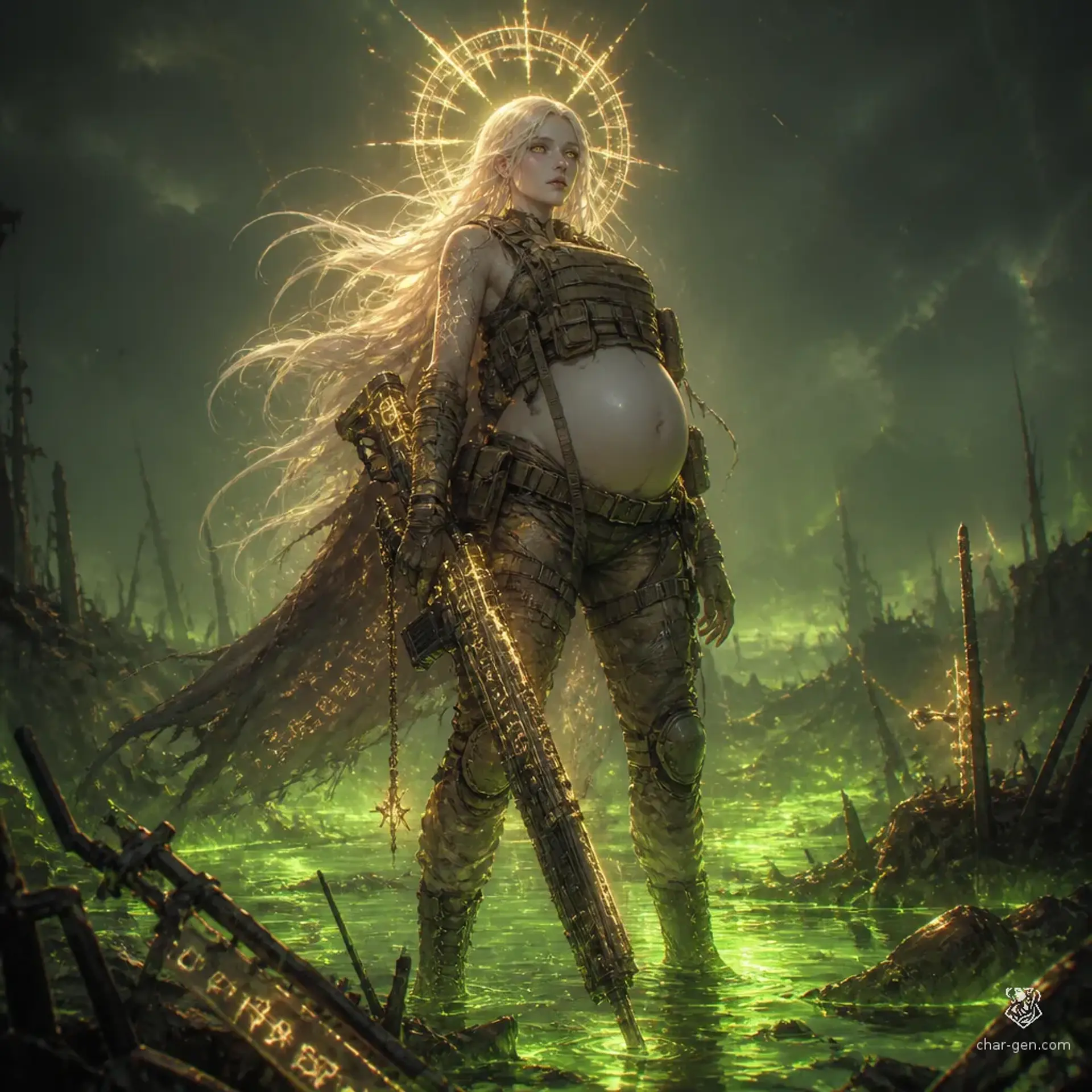 Bellum-Mater, The Explosive Matriarch - AI-generated fantasy Monster