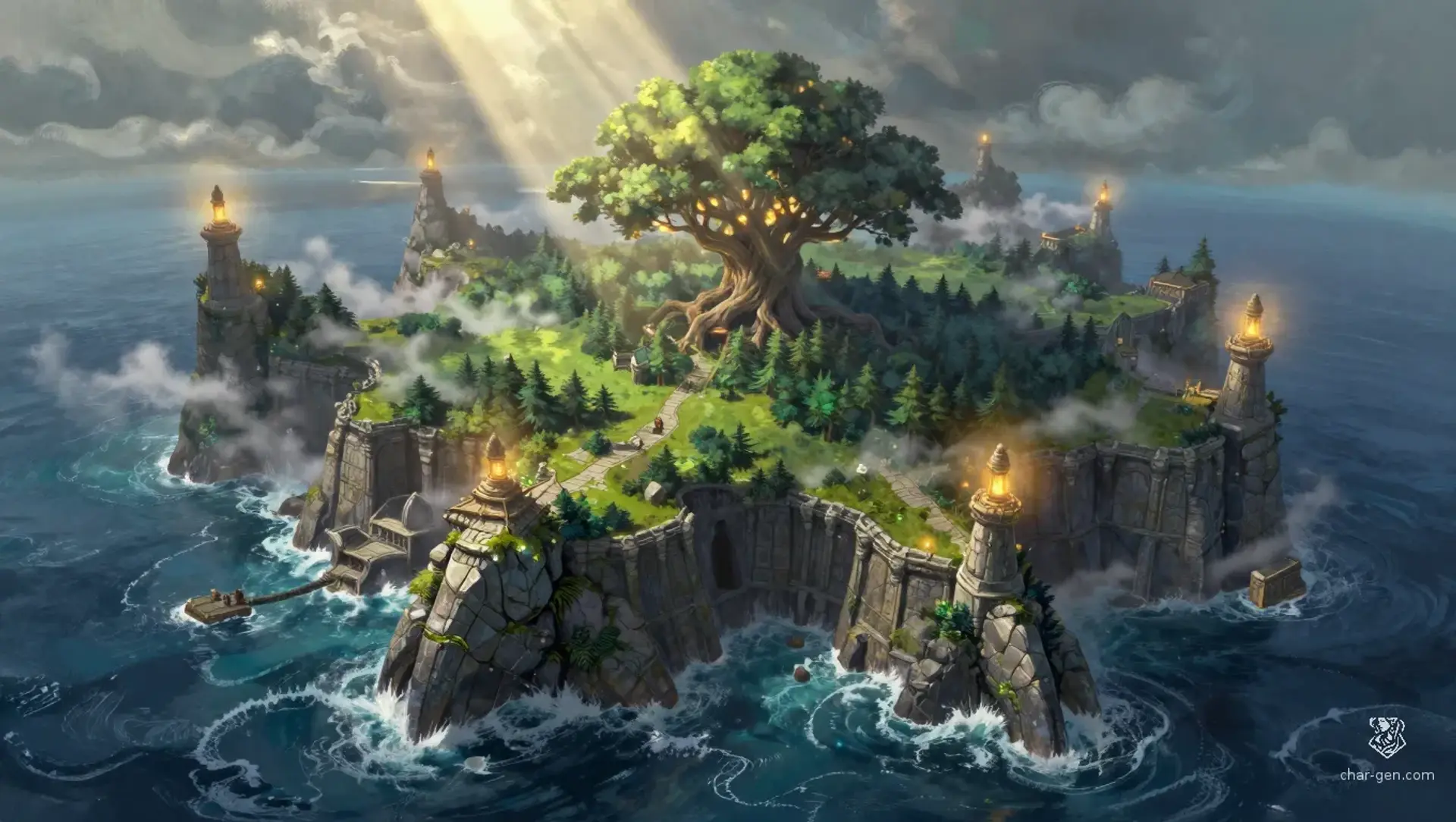 The Isle of The Claw - AI-generated fantasy Region
