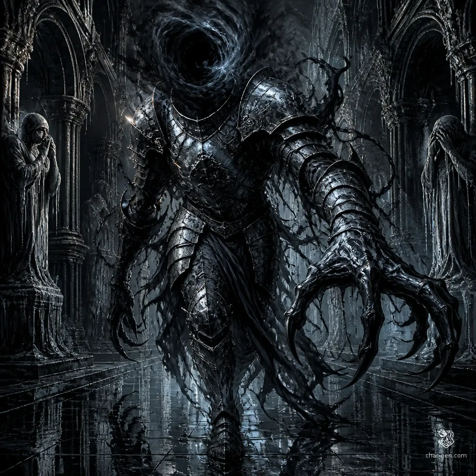 The Shadow-Stitched Sentinel - AI-generated fantasy Monster