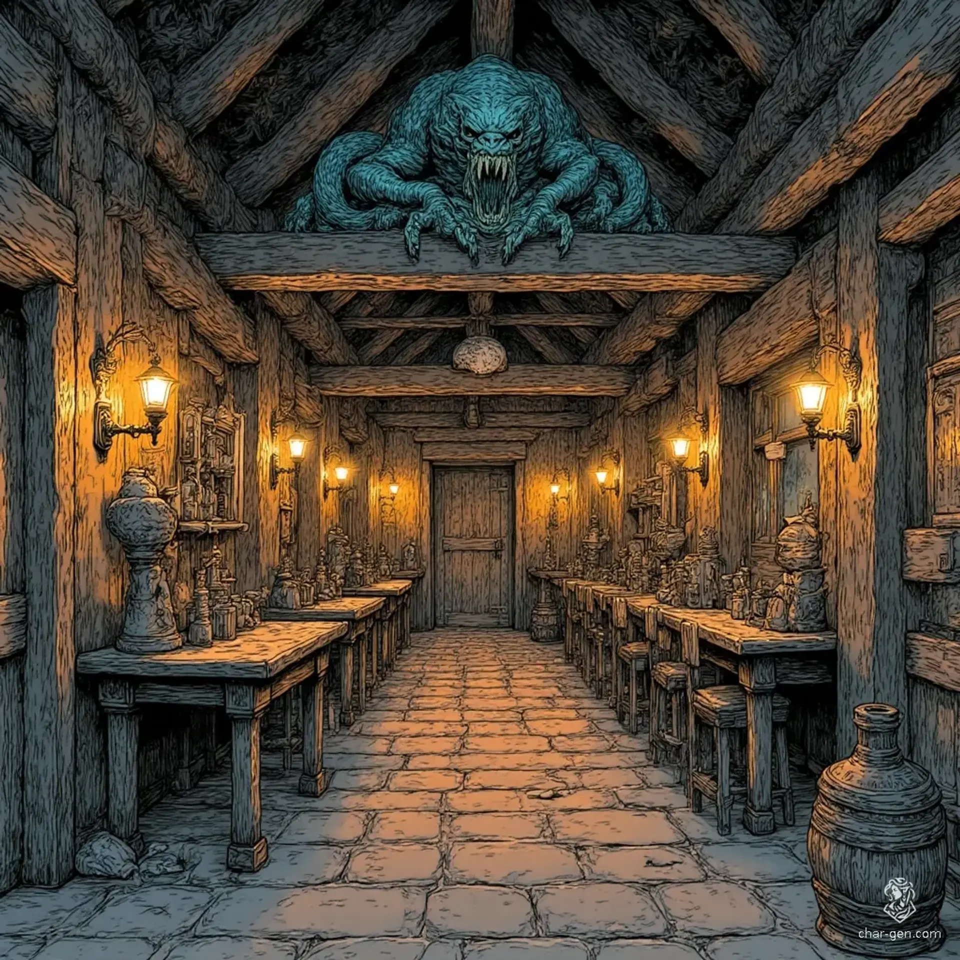 The Salty Kraken - AI-generated fantasy Tavern