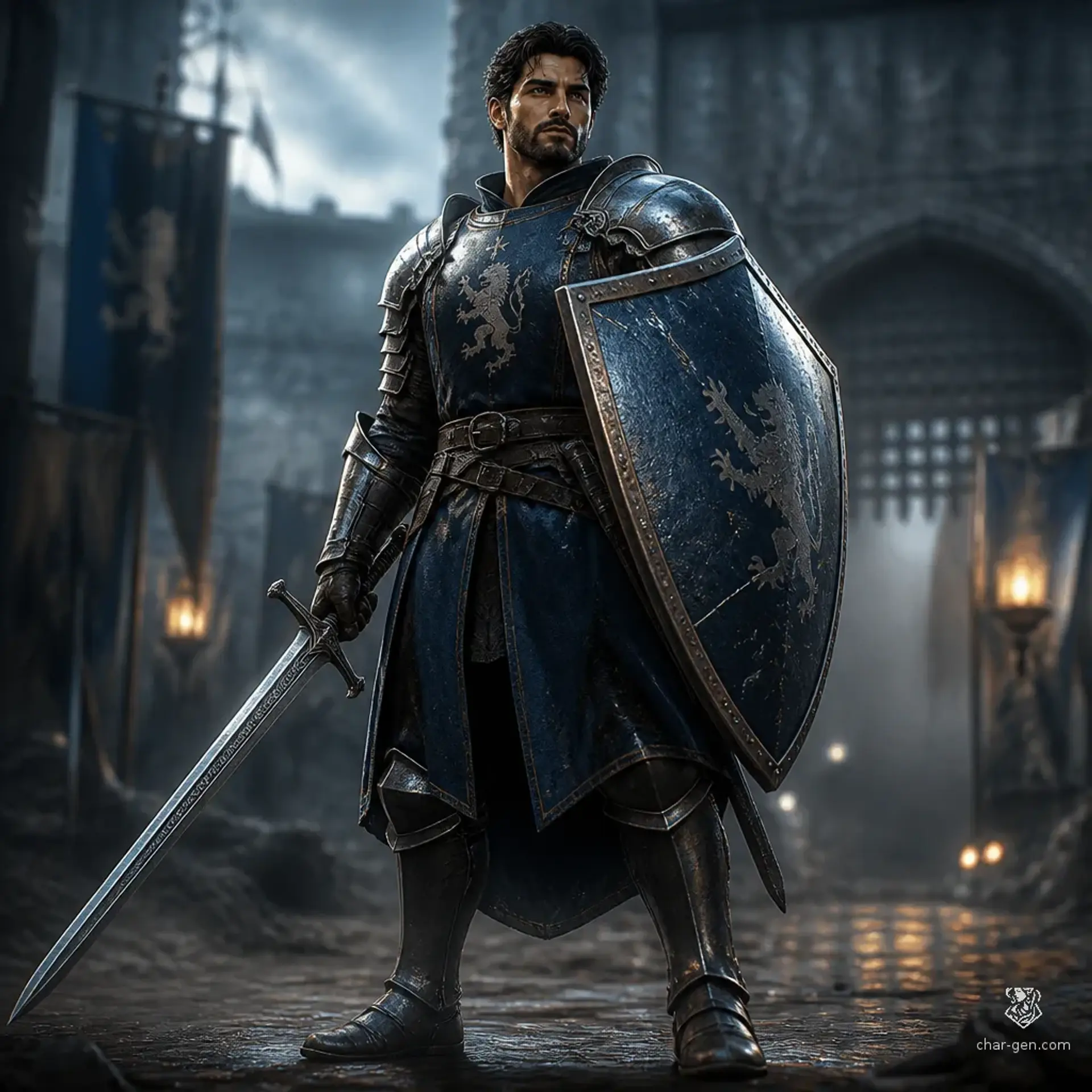 Bernard Veshar - AI-generated fantasy Character