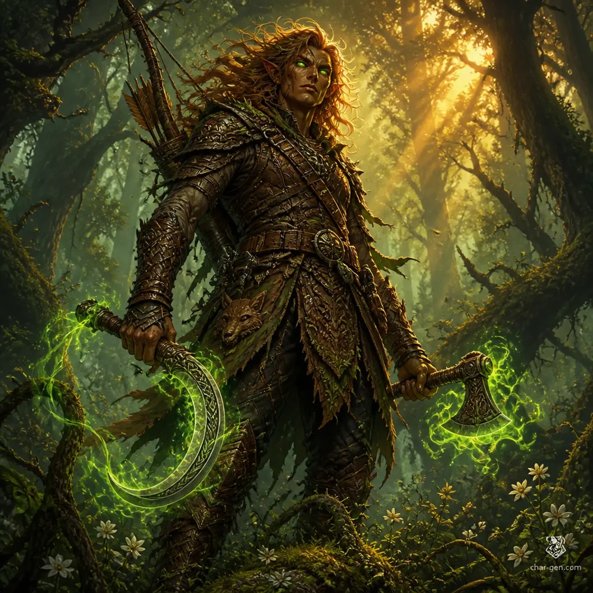 Finnean 'Fin' Moss-Step - AI-generated fantasy Character