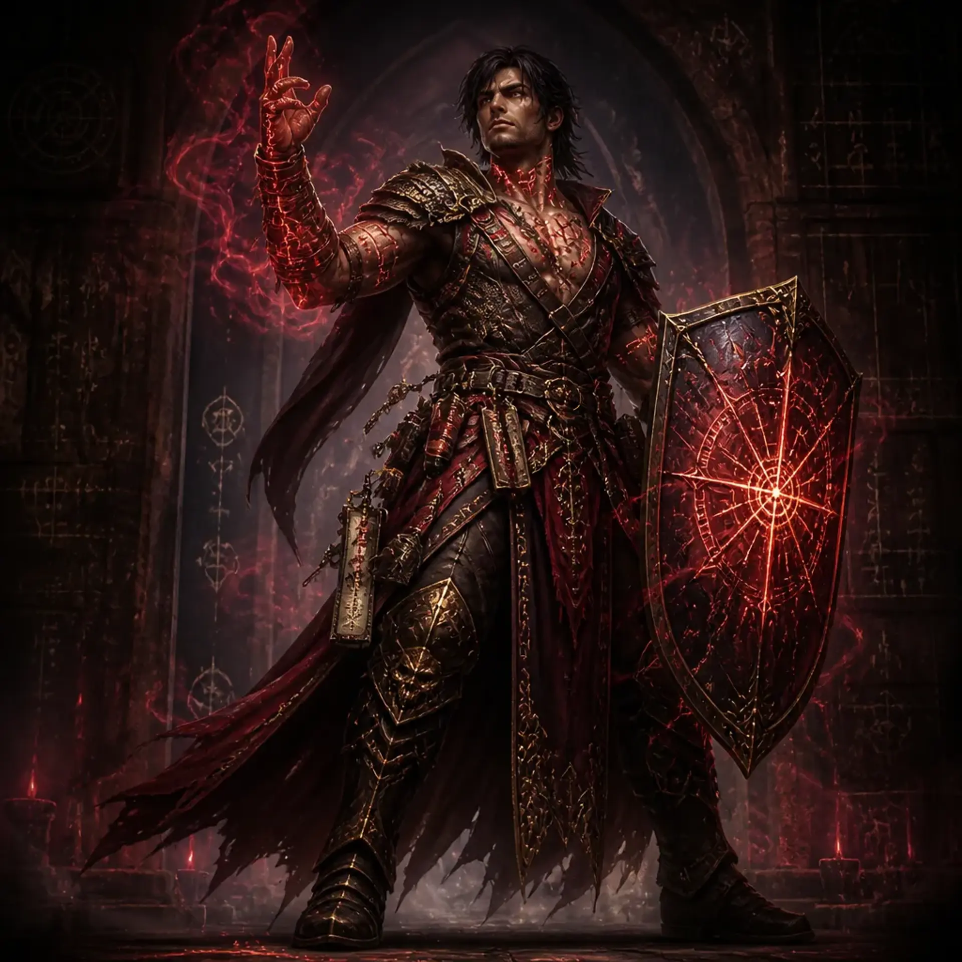 Bloodrune Warden - AI-generated fantasy Class