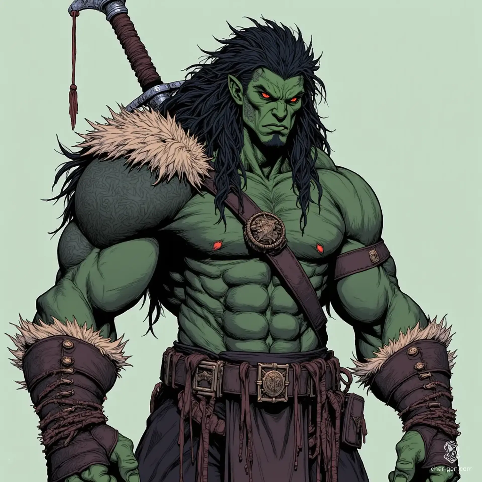Grothuk Bonebreaker - AI-generated fantasy NPC