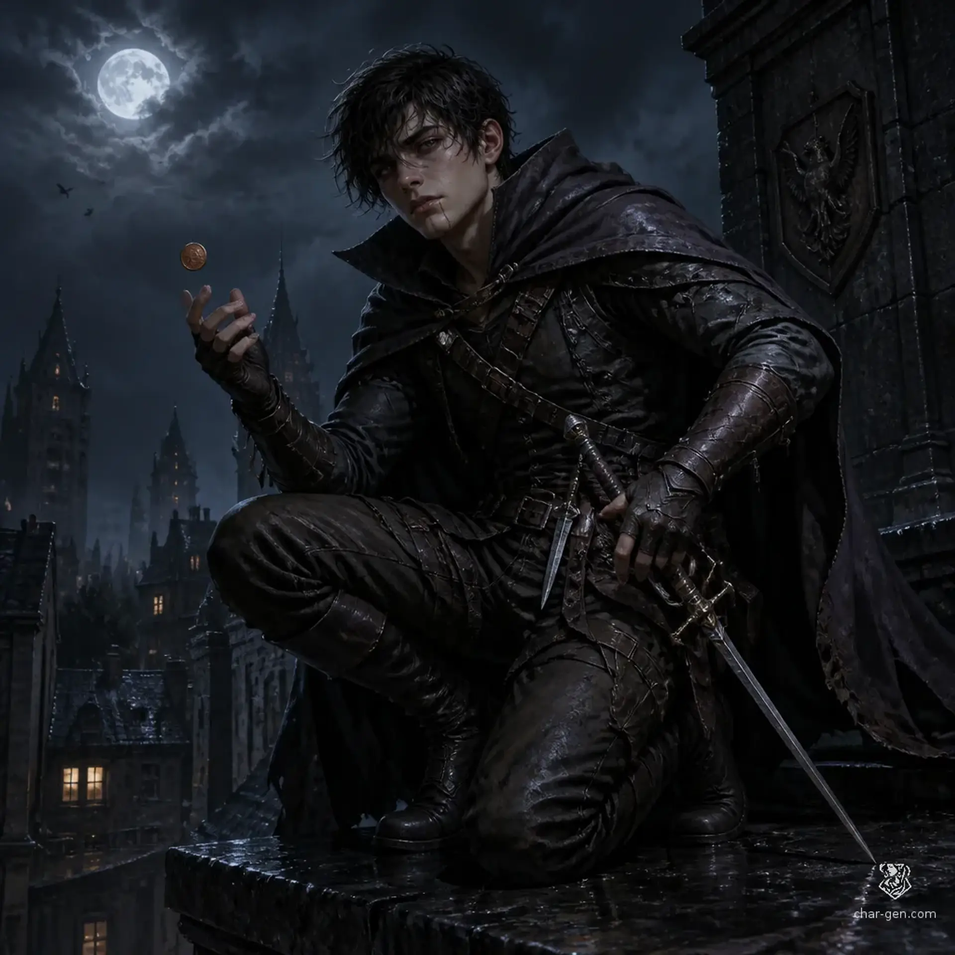 Locan Nightveil - AI-generated fantasy Character