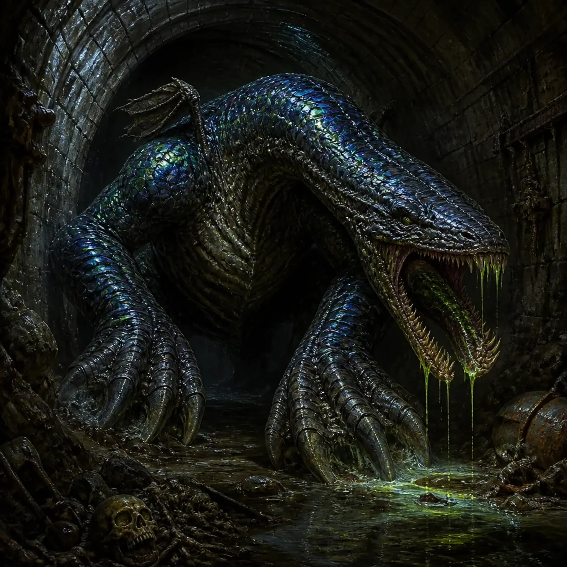 Warren Wyrm - AI-generated fantasy Monster