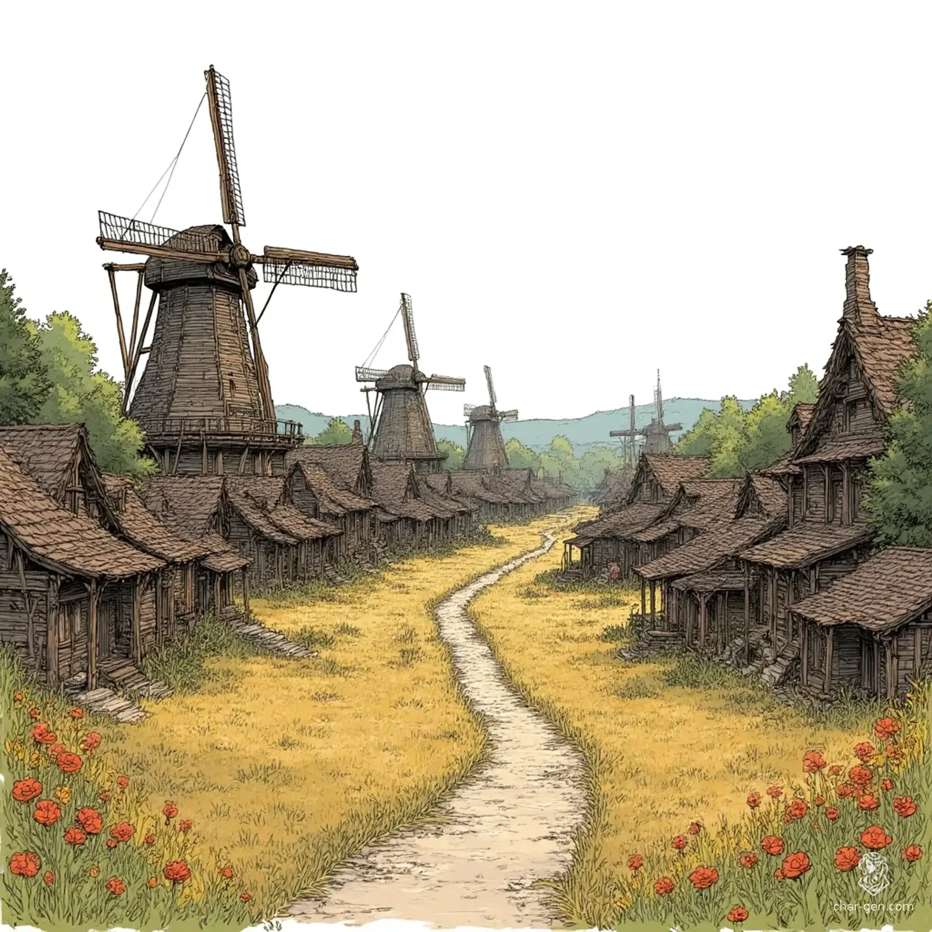 Marrowfield - AI-generated fantasy Settlement