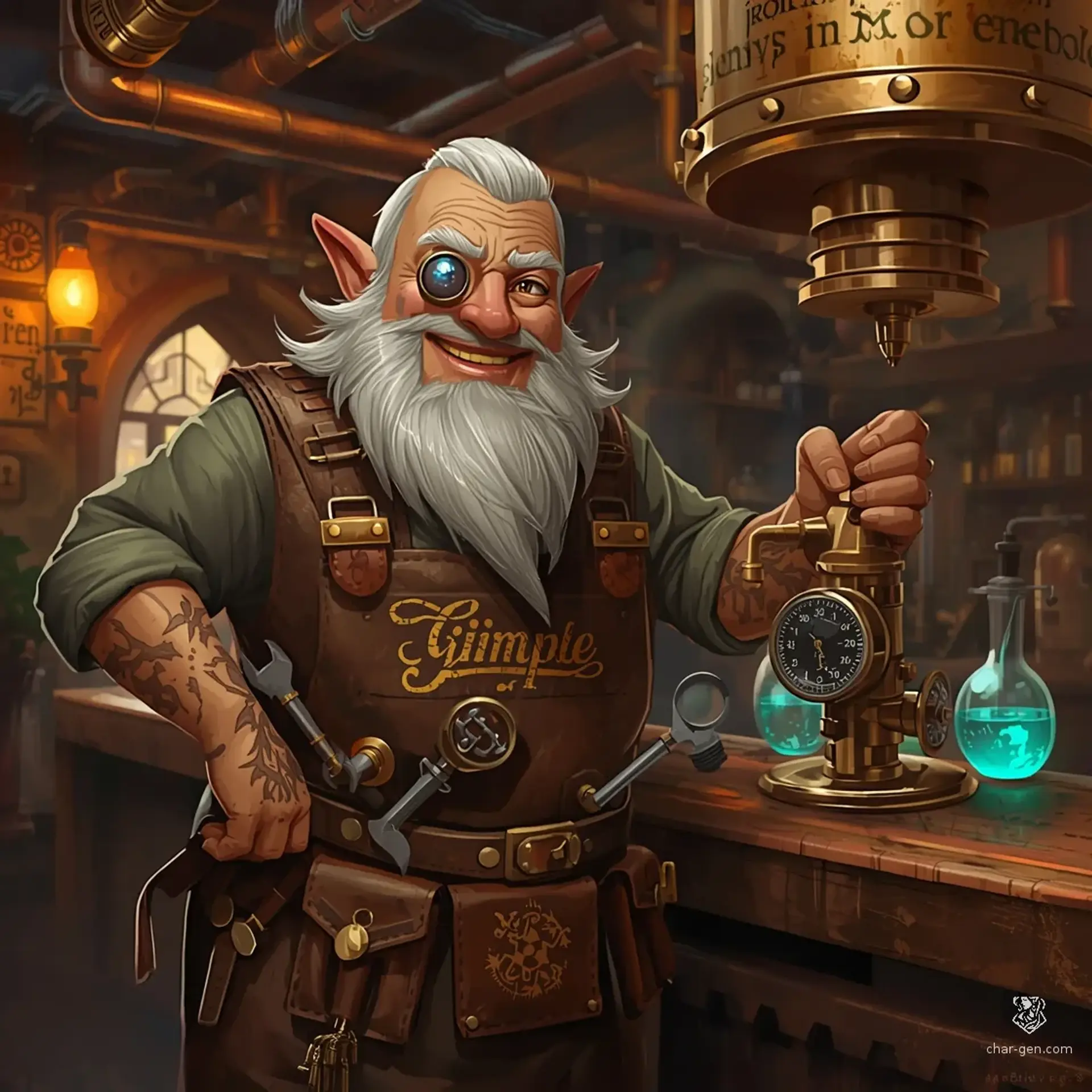 The Hissing Valve - AI-generated fantasy Tavern