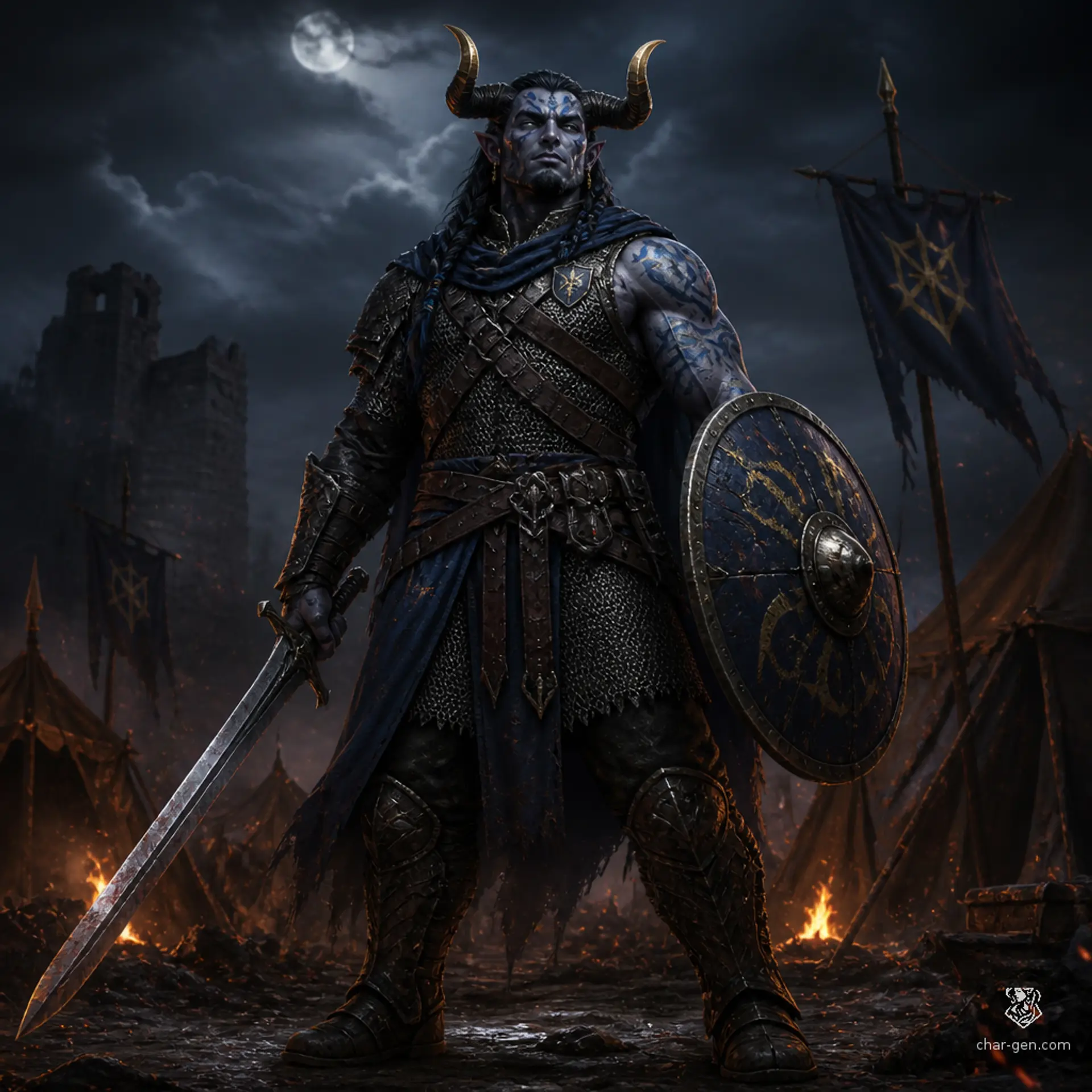 Si'vaanther - AI-generated fantasy Character