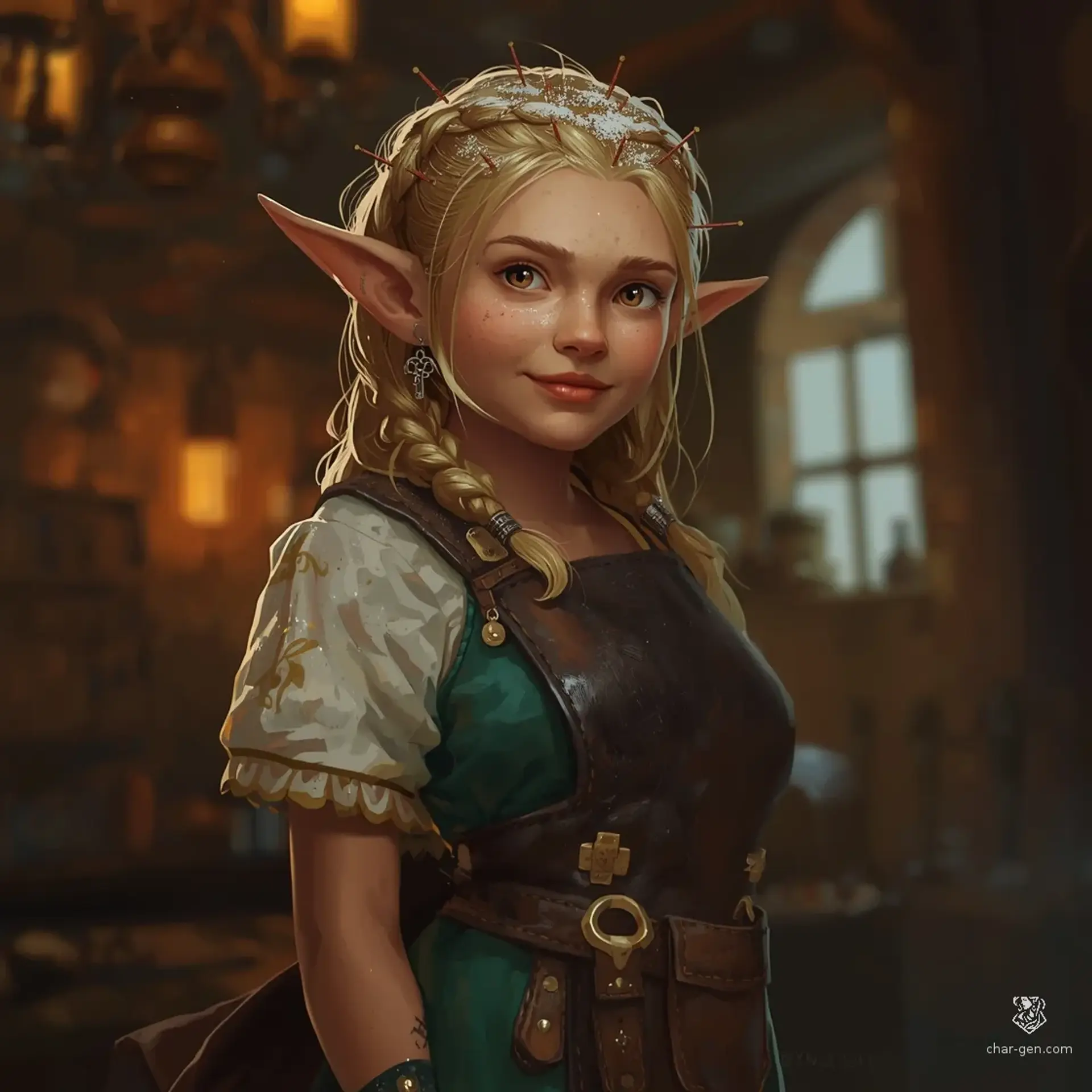 Tilly Twitch Copperfoot - AI-generated fantasy NPC
