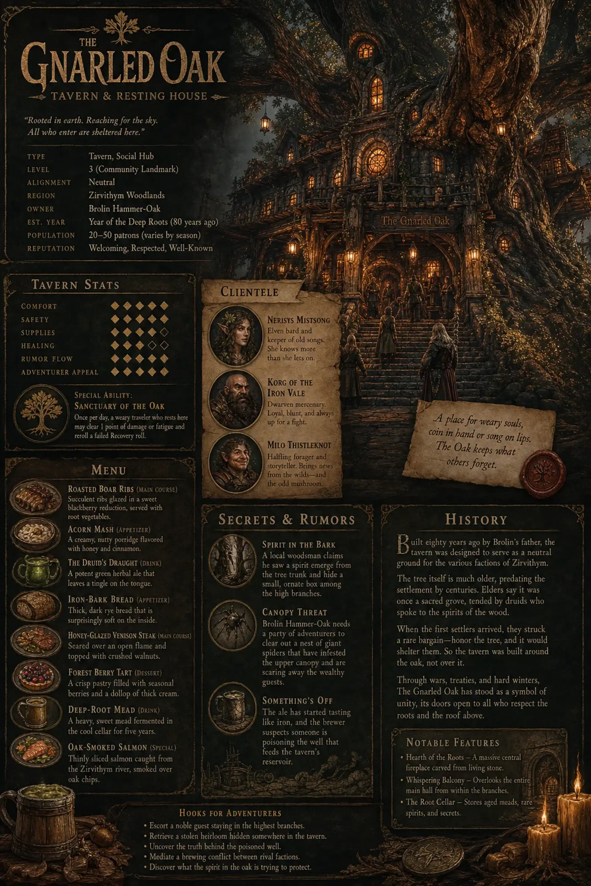 Tavern Sheet
