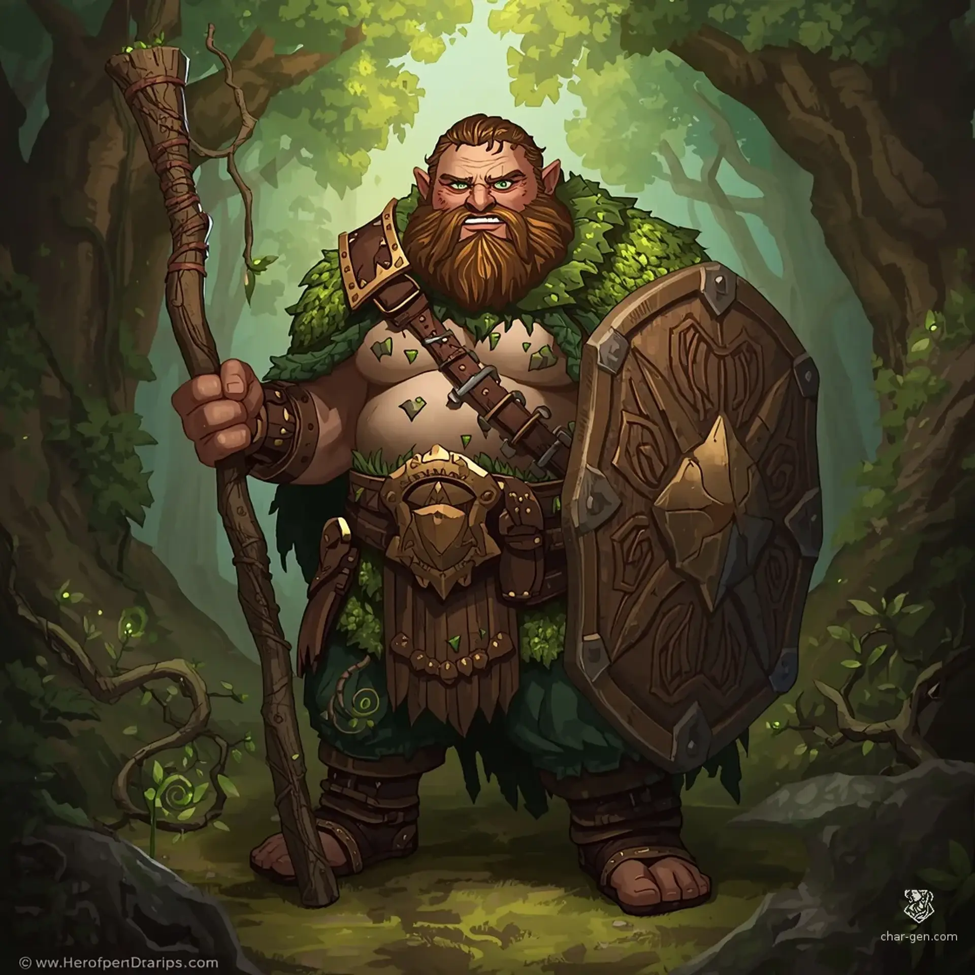Finnan Mossbottle - AI-generated fantasy Character