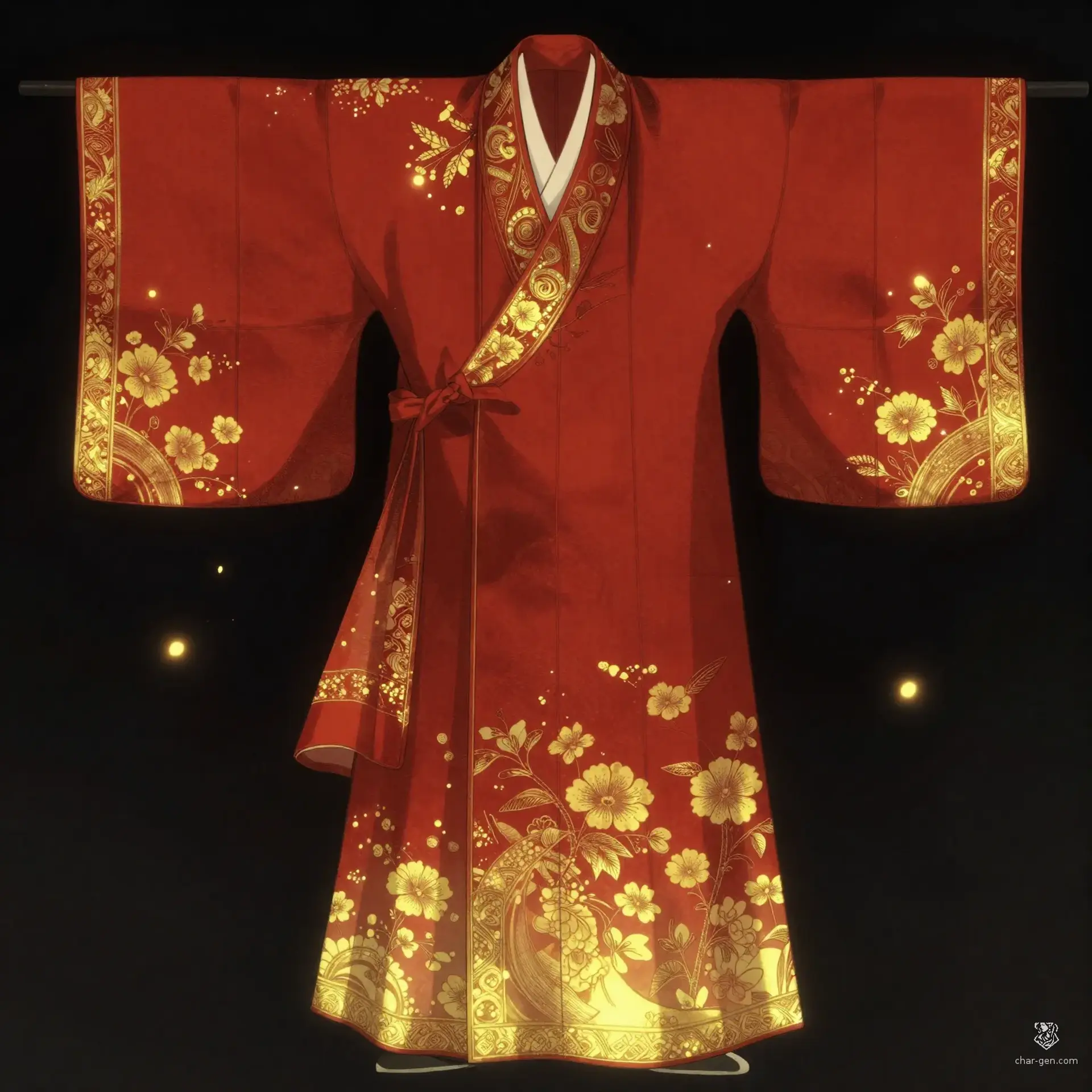 Golden Dragon Beneath the Sky - AI-generated fantasy Magic Item