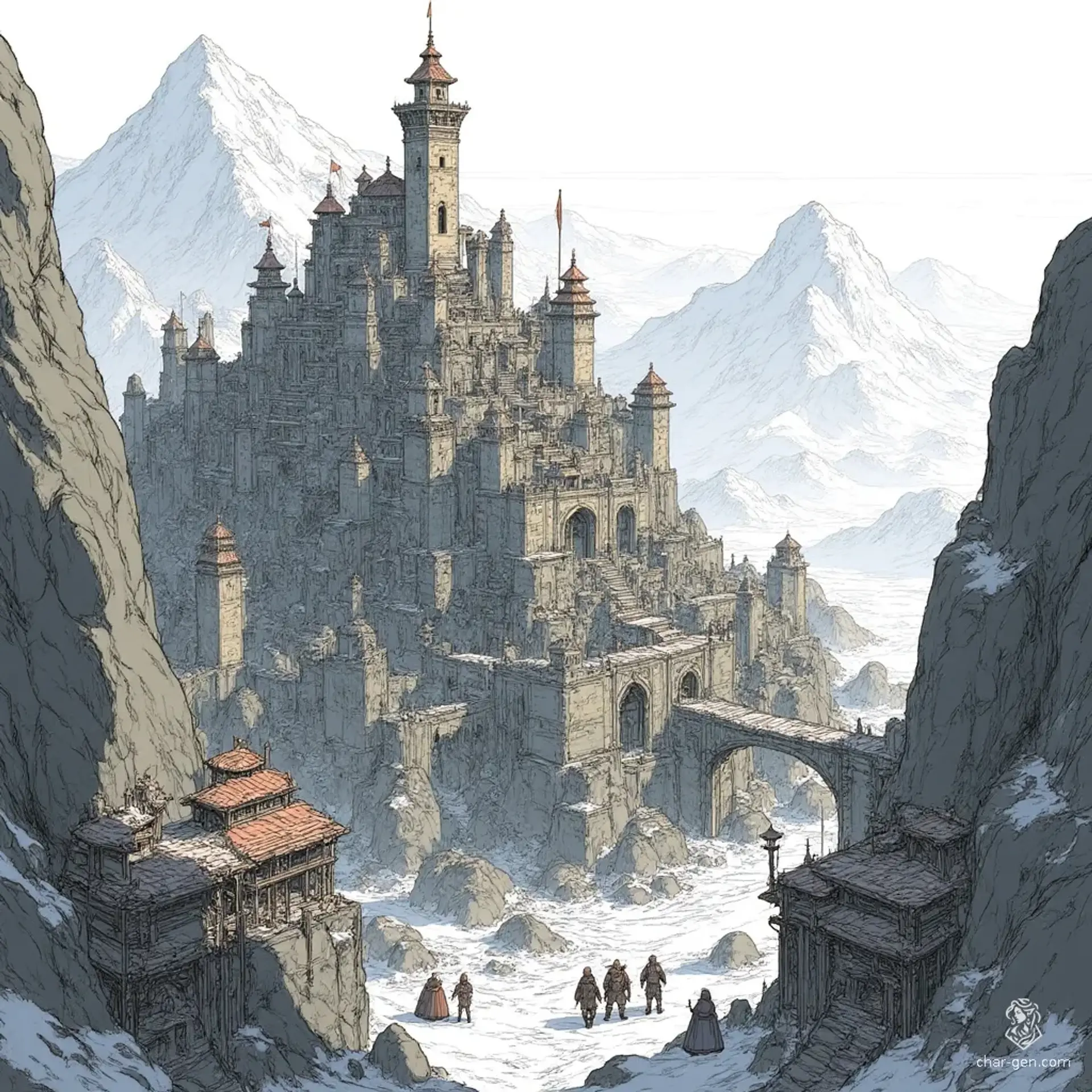 Ohsumaki - AI-generated fantasy Settlement