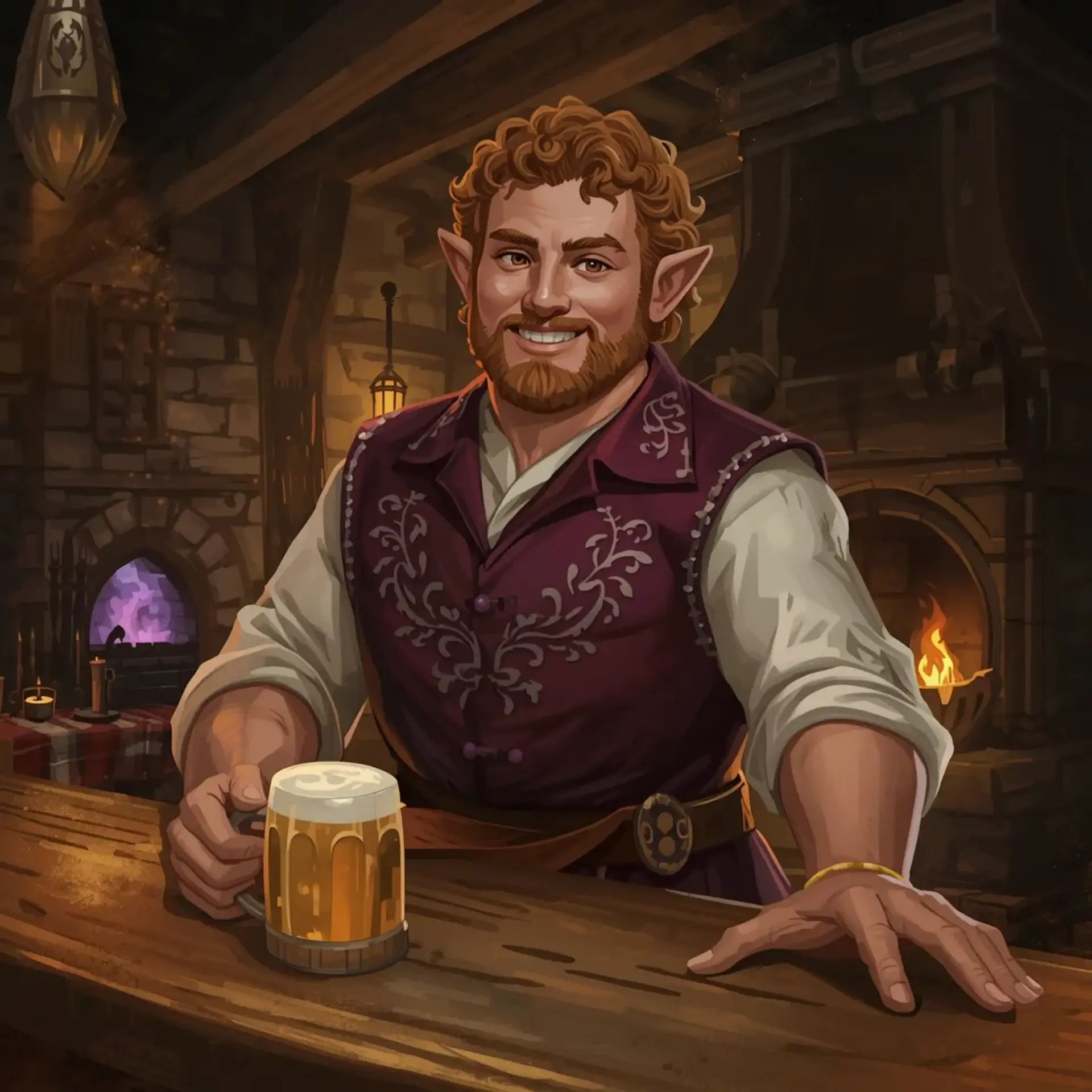 The Hearth and Heather - AI-generated fantasy Tavern
