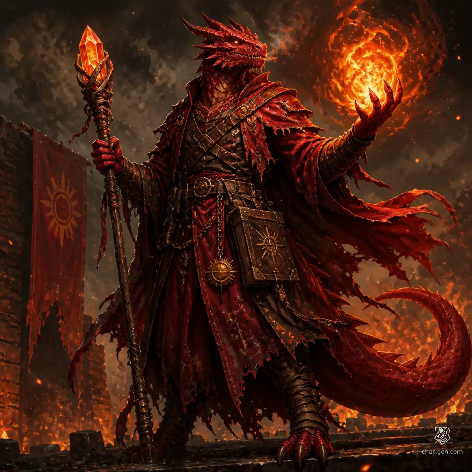 Ignis Vraax - AI-generated fantasy Character