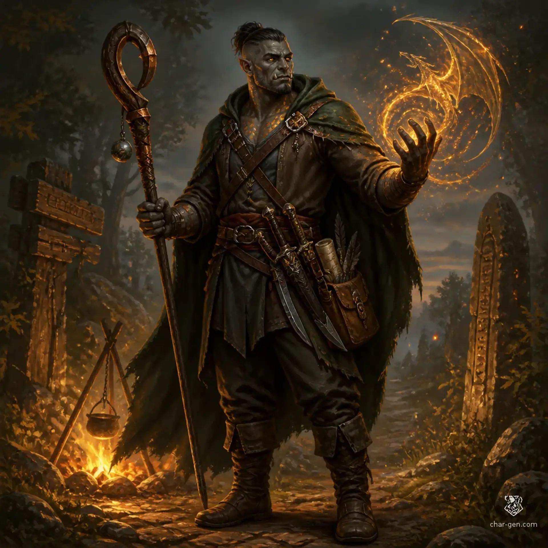 Logger Delwood - AI-generated fantasy Character