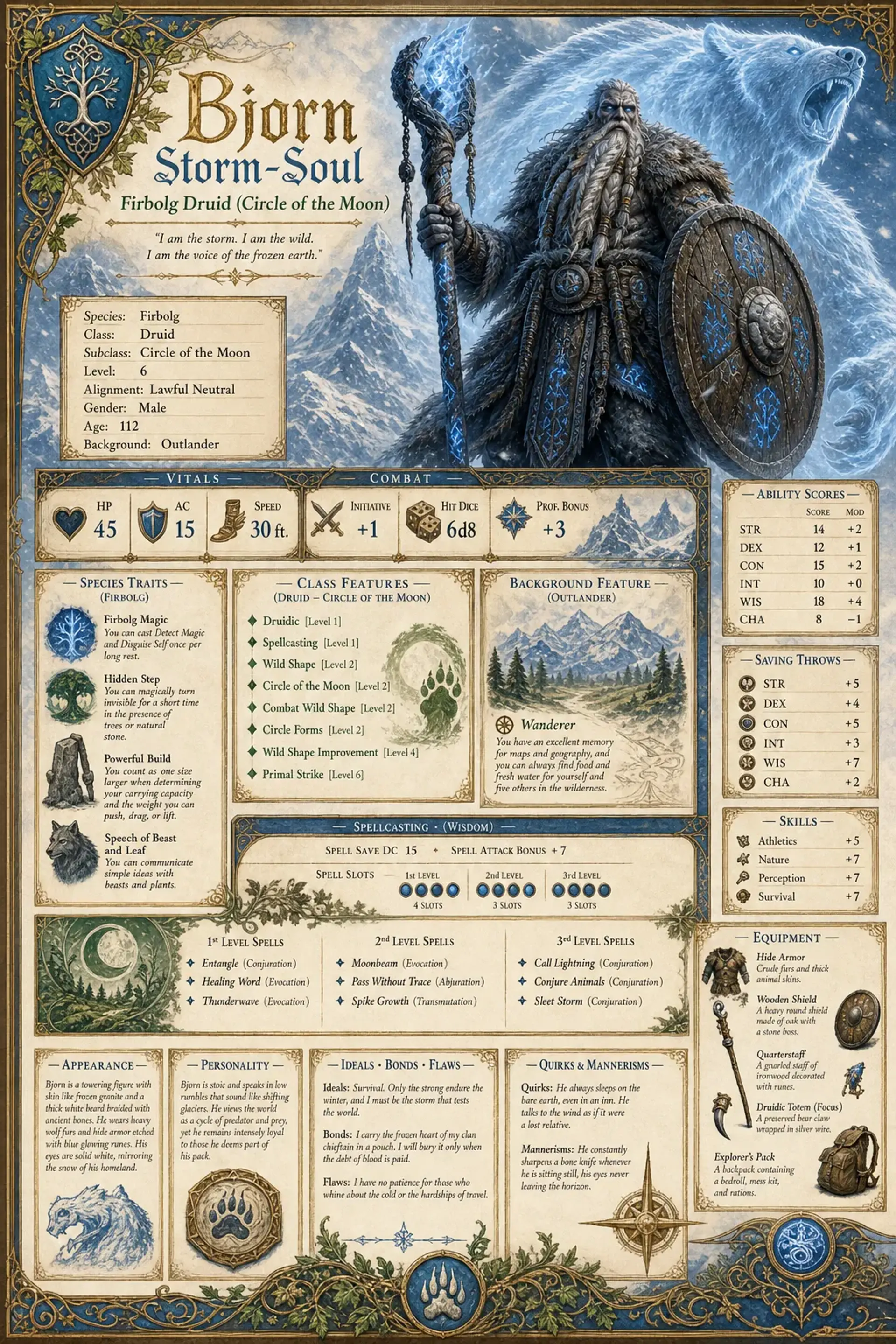 Character Sheet