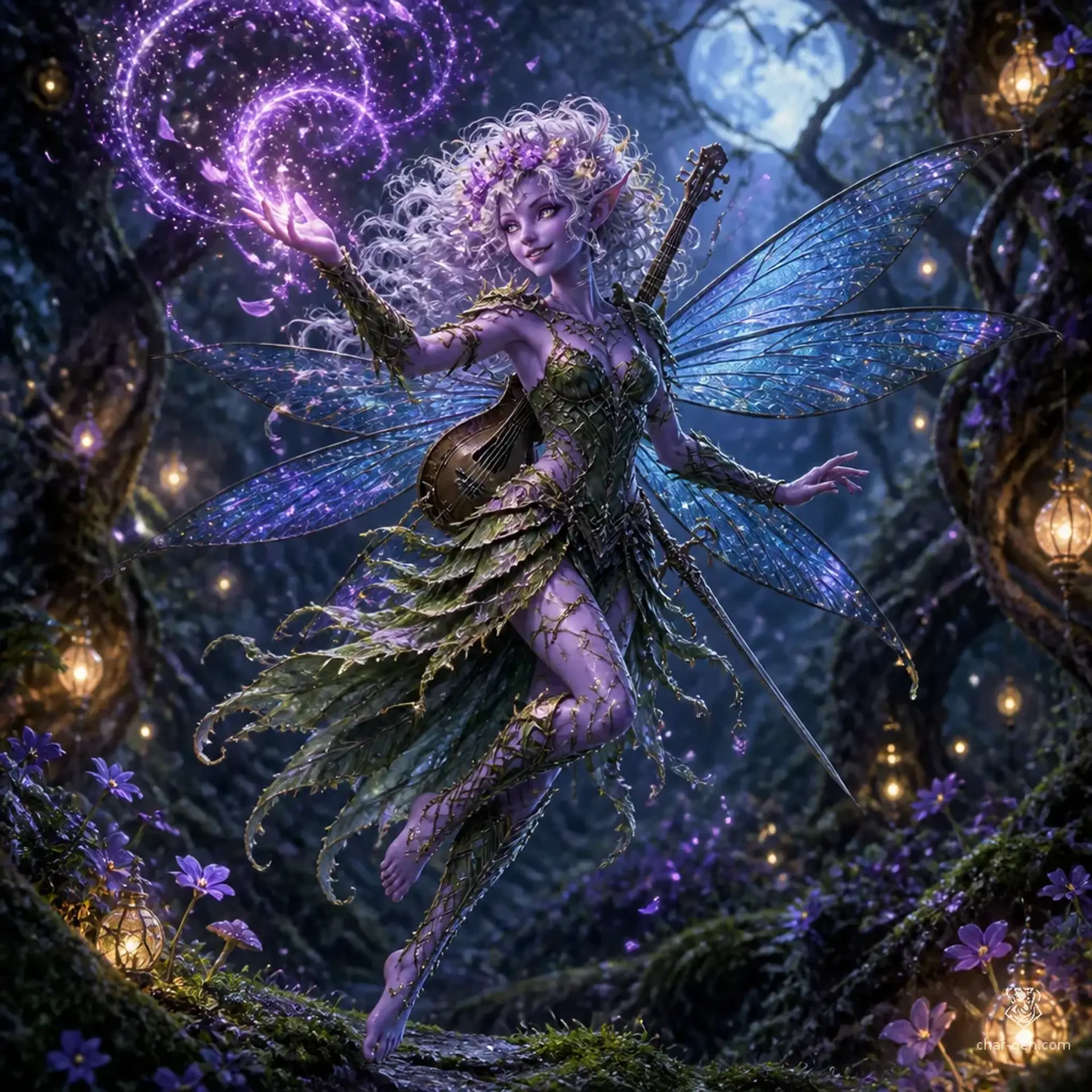 Zephyrine Glimmerwing - AI-generated fantasy Character