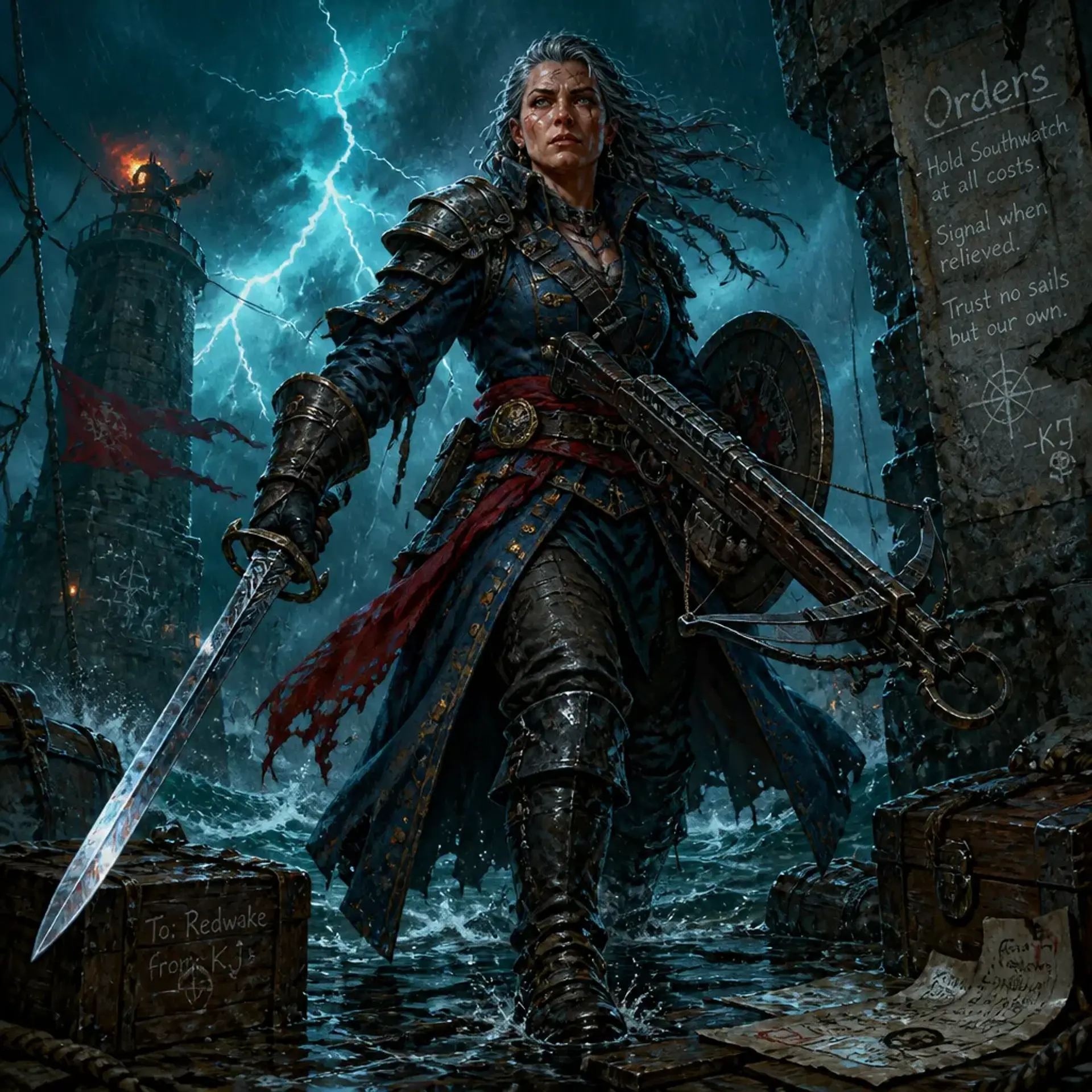 Captain Marla Gale Thorne - AI-generated fantasy Monster