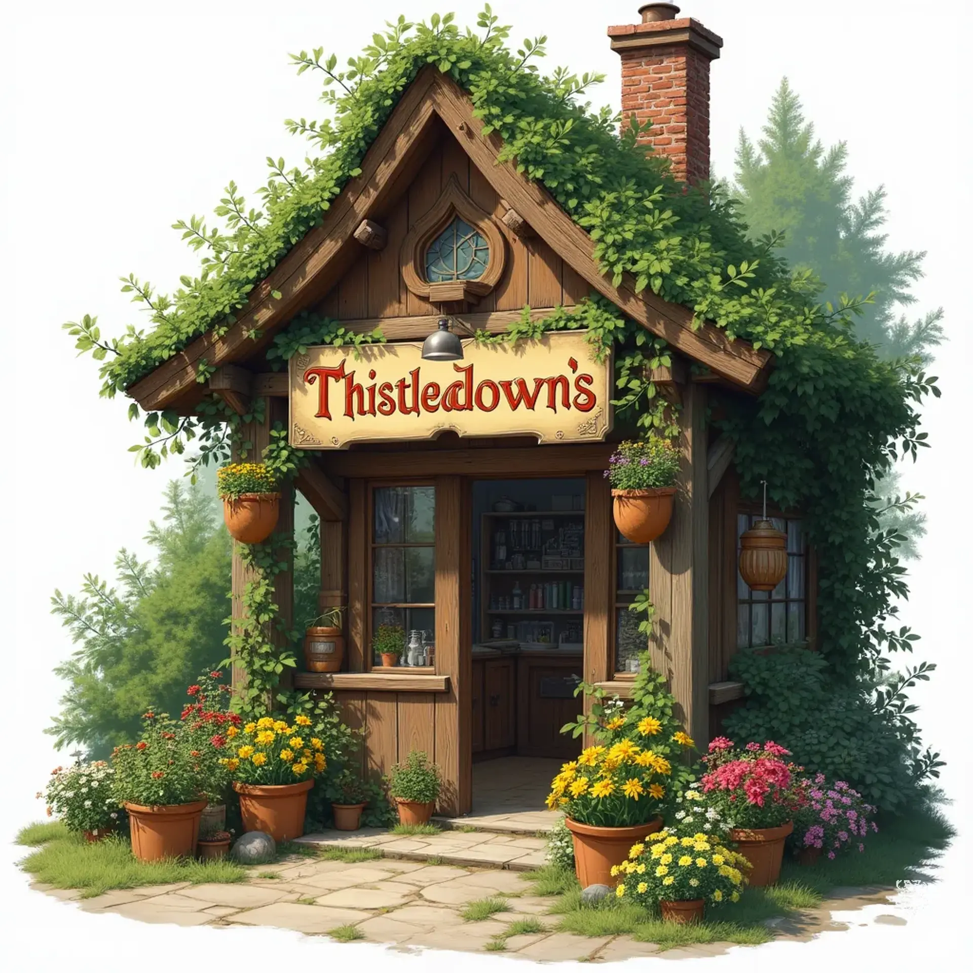 Thistledown's Bottled Bloom - AI-generated fantasy Shop