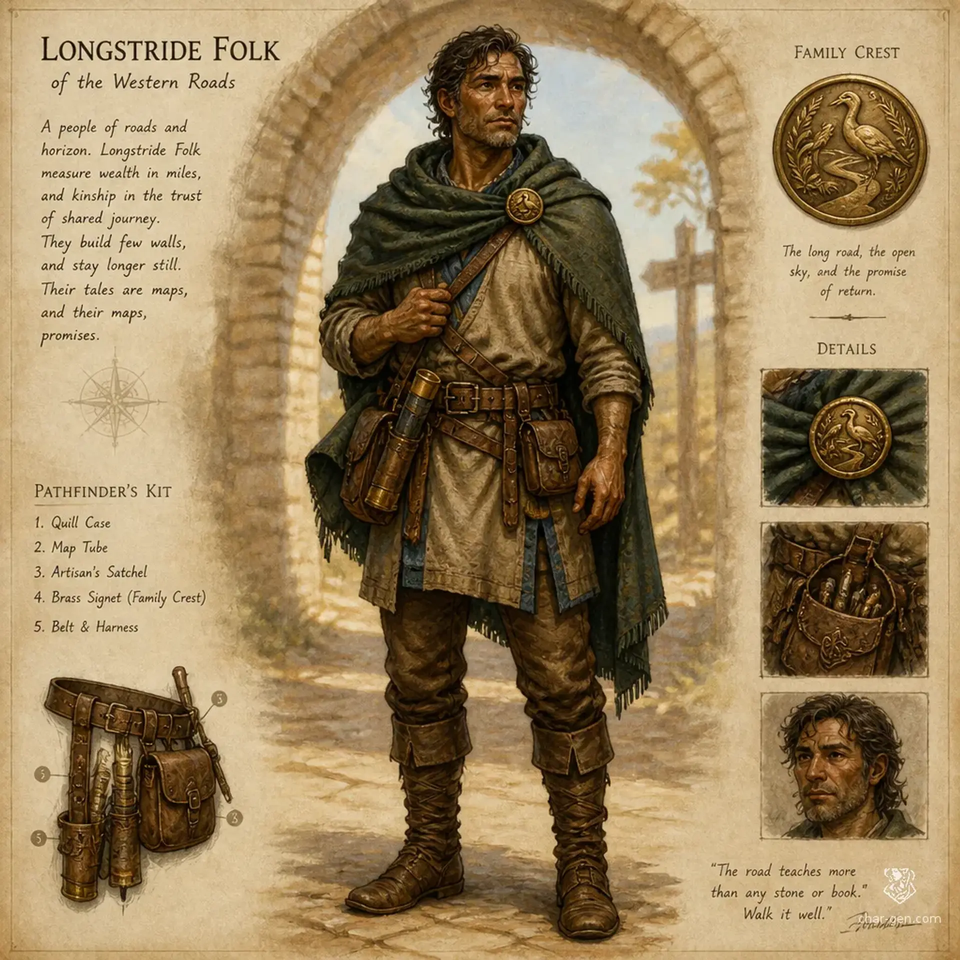 Longstride Folk - AI-generated fantasy Species