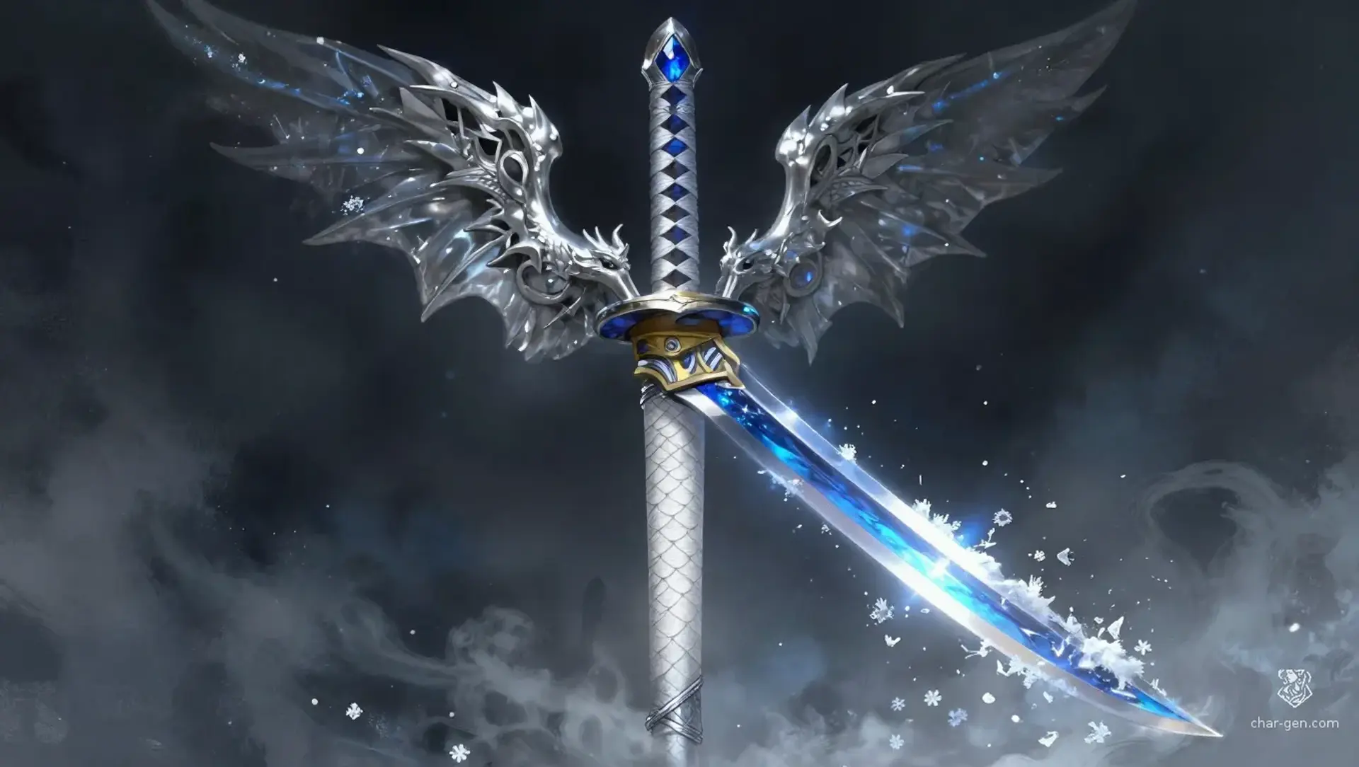 The Silver Dragon Katana