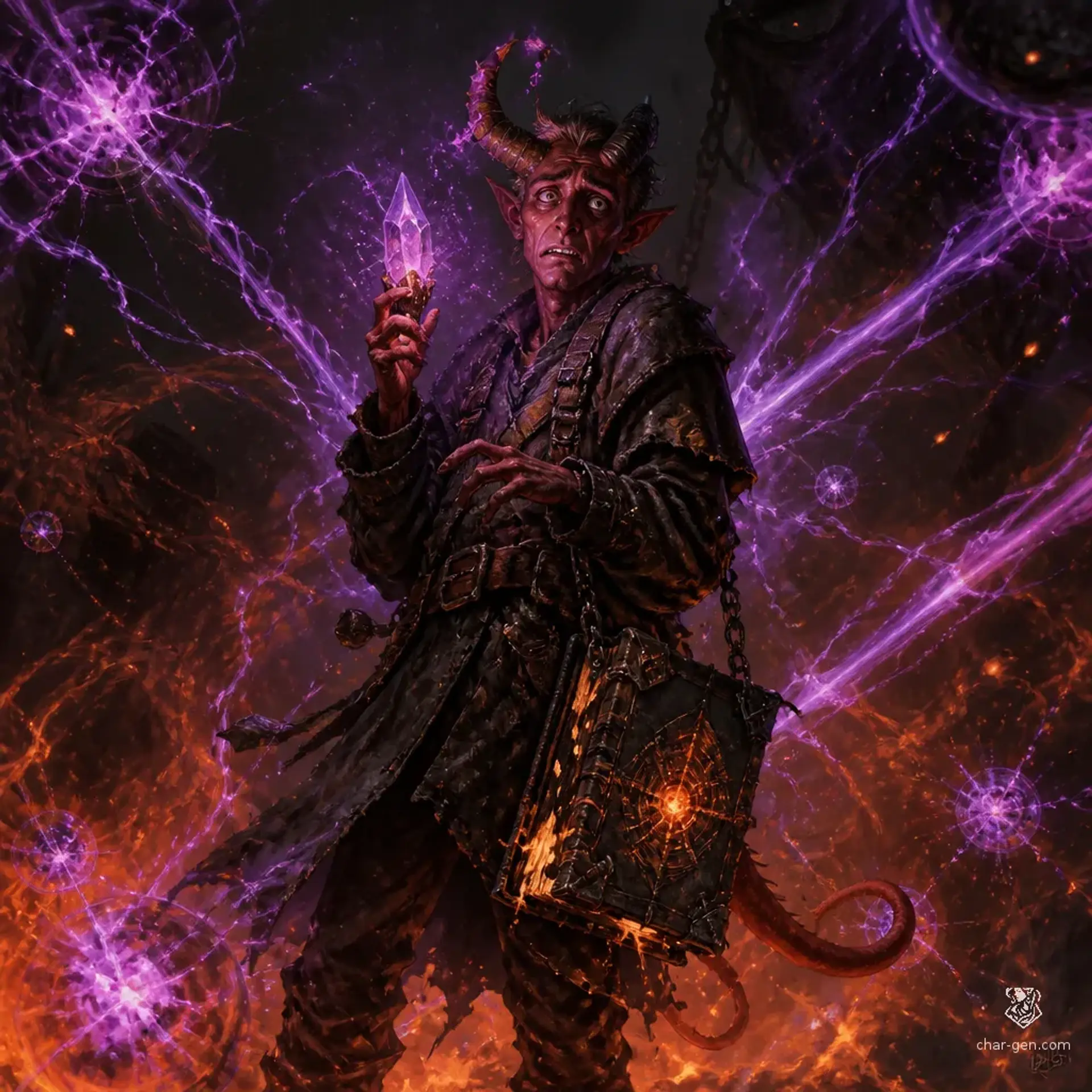 Silas the Sunder-Horn - AI-generated fantasy Character
