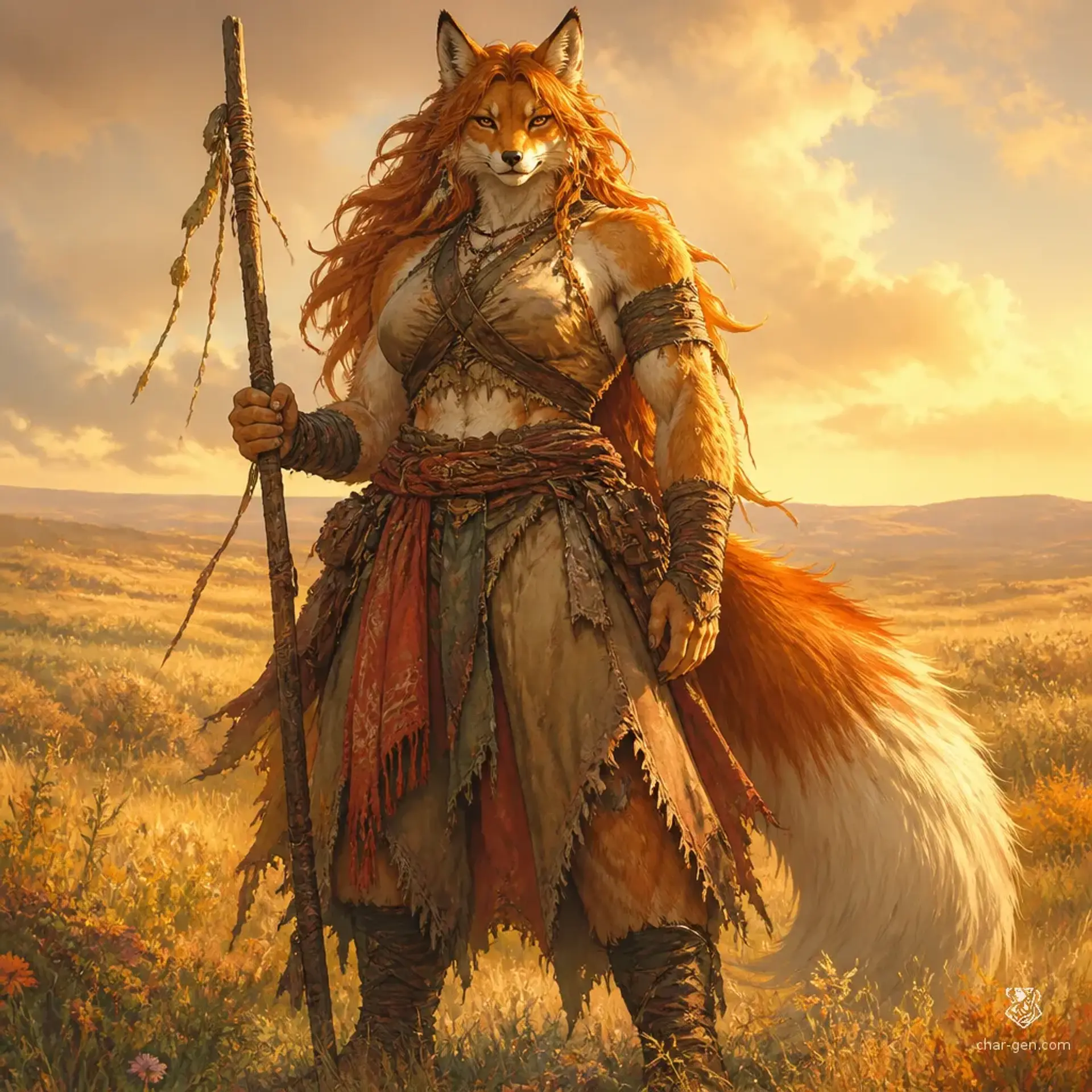Meadowfox Matriarch - AI-generated fantasy Species