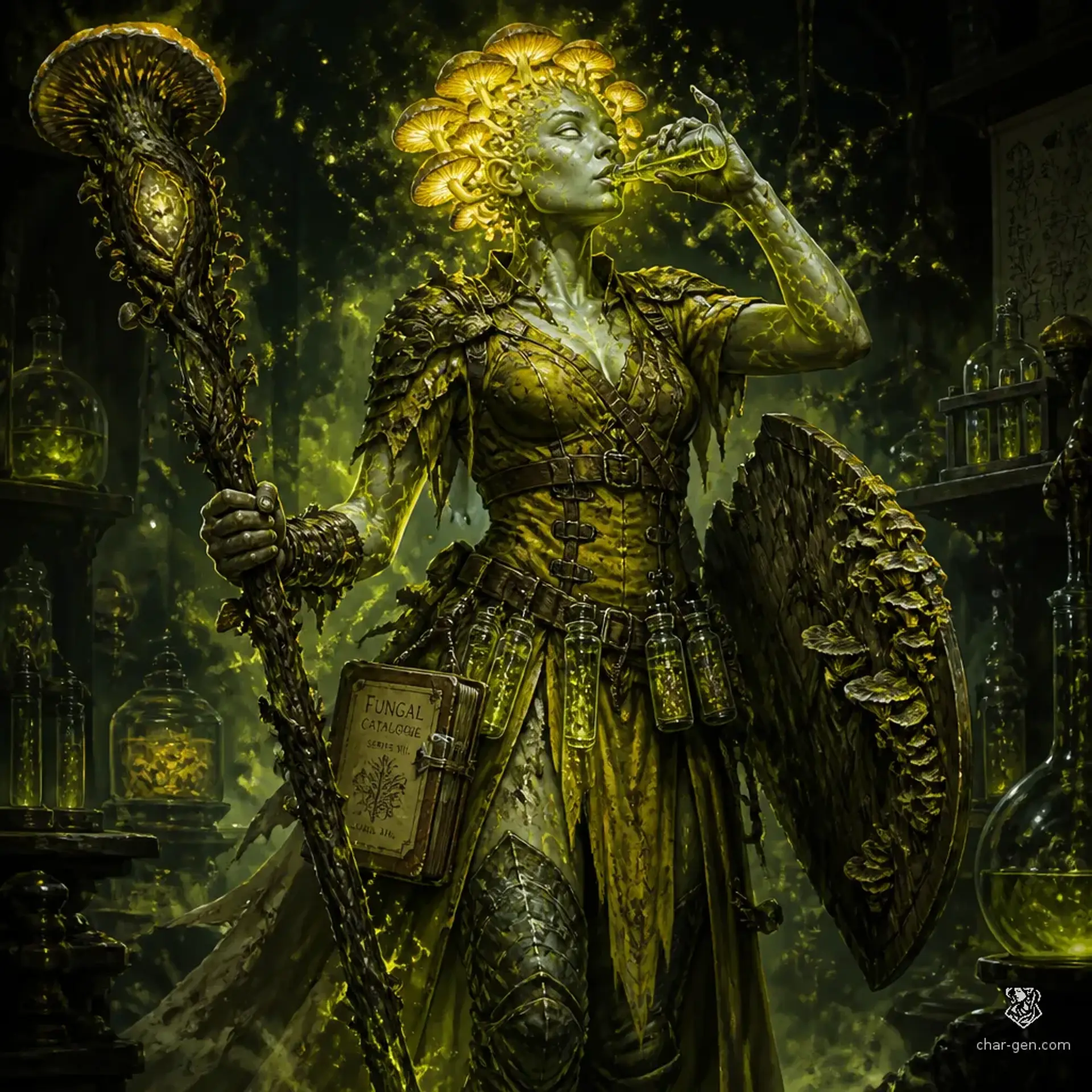 Mycenae Yalow - AI-generated fantasy Character
