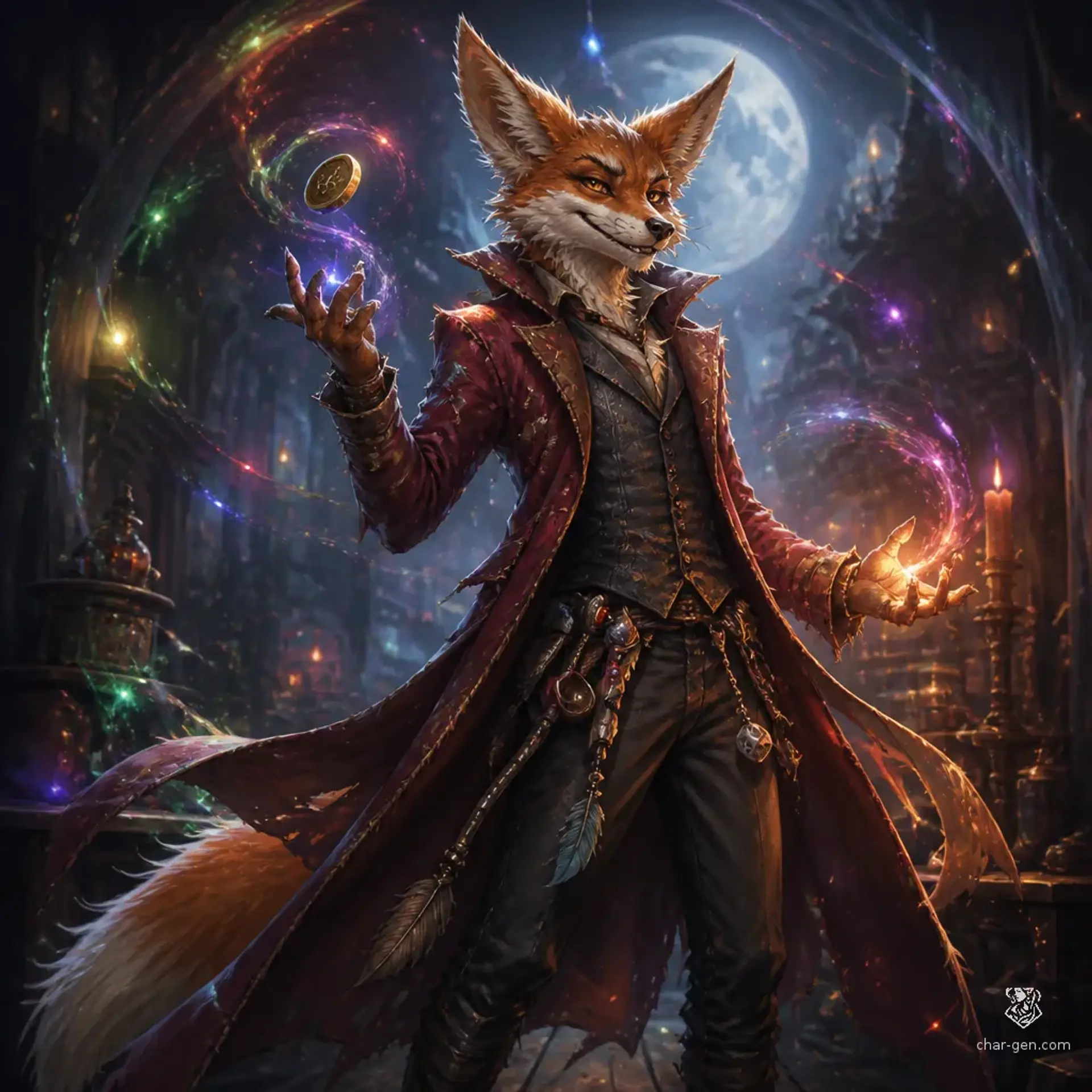 Lucky "Phillip" Featherfall - AI-generated fantasy Character