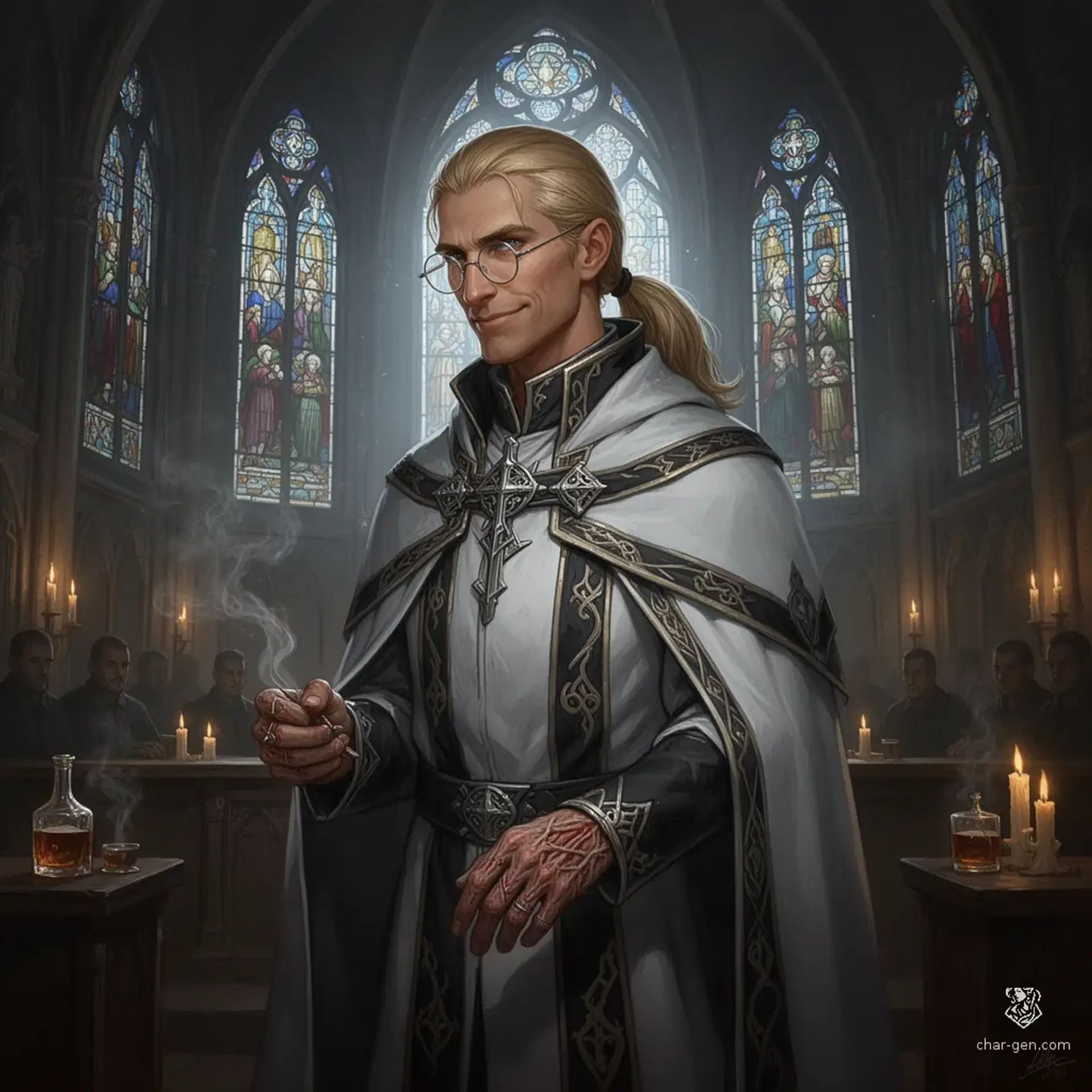 High Inquisitor Malrein Voss - AI-generated fantasy NPC