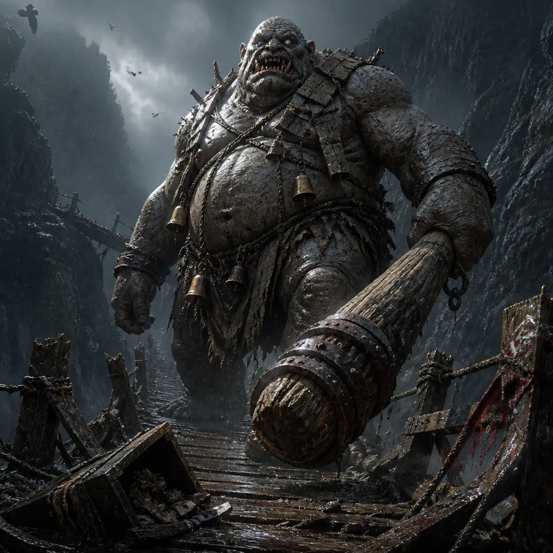 Bridgebreaker Ogre Brute - AI-generated fantasy Monster
